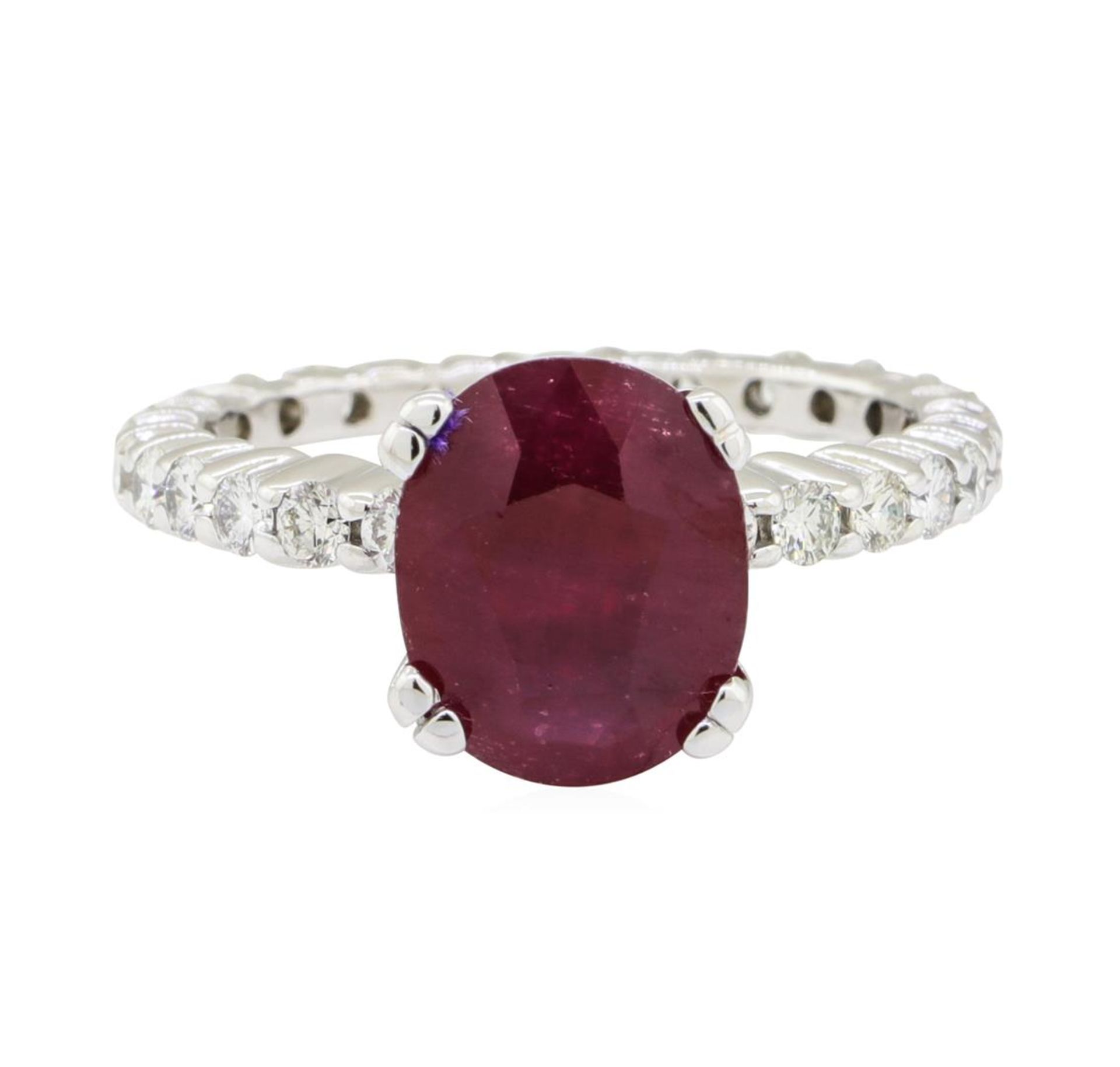 4.80 ctw Ruby and Diamond Ring - 14KT White Gold - Image 2 of 5