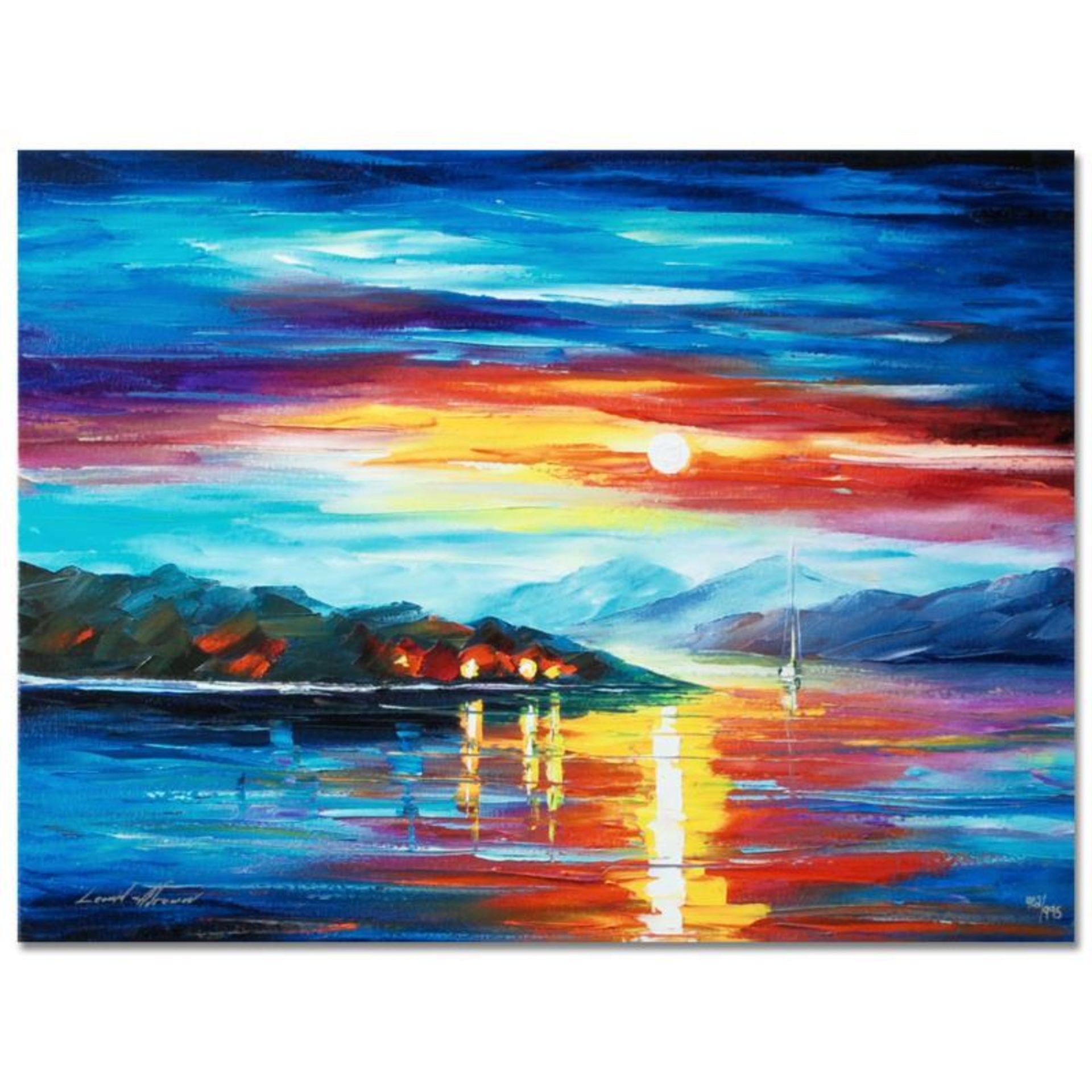Leonid Afremov (1955-2019) "Never Alone" Limited Edition Giclee on Canvas, Numbe