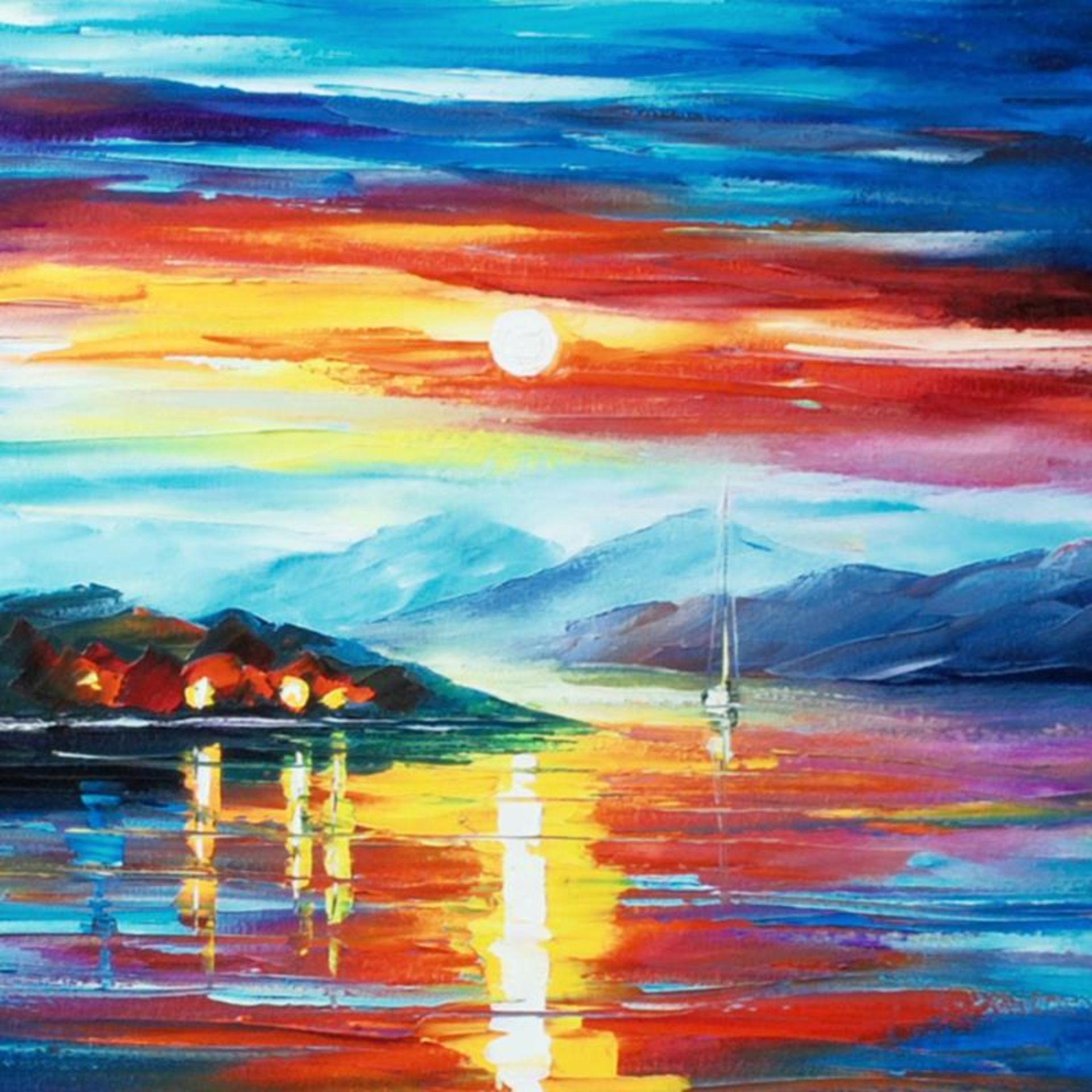 Leonid Afremov (1955-2019) "Never Alone" Limited Edition Giclee on Canvas, Numbe - Image 2 of 3