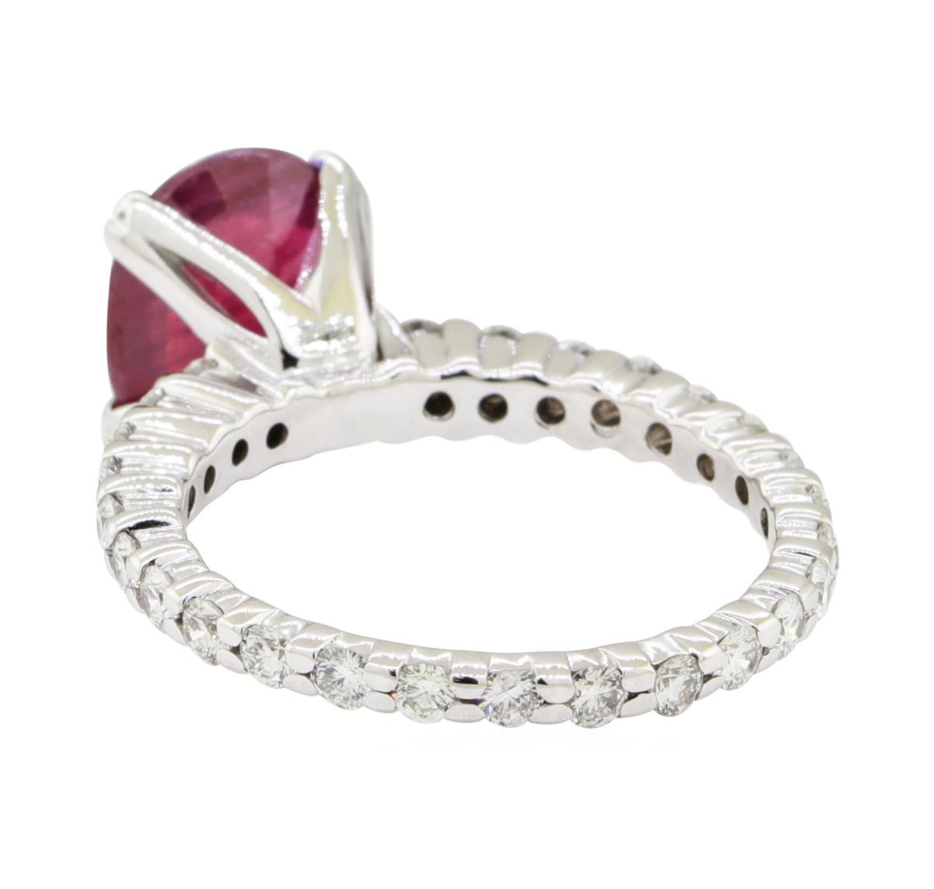 4.80 ctw Ruby and Diamond Ring - 14KT White Gold - Image 3 of 5