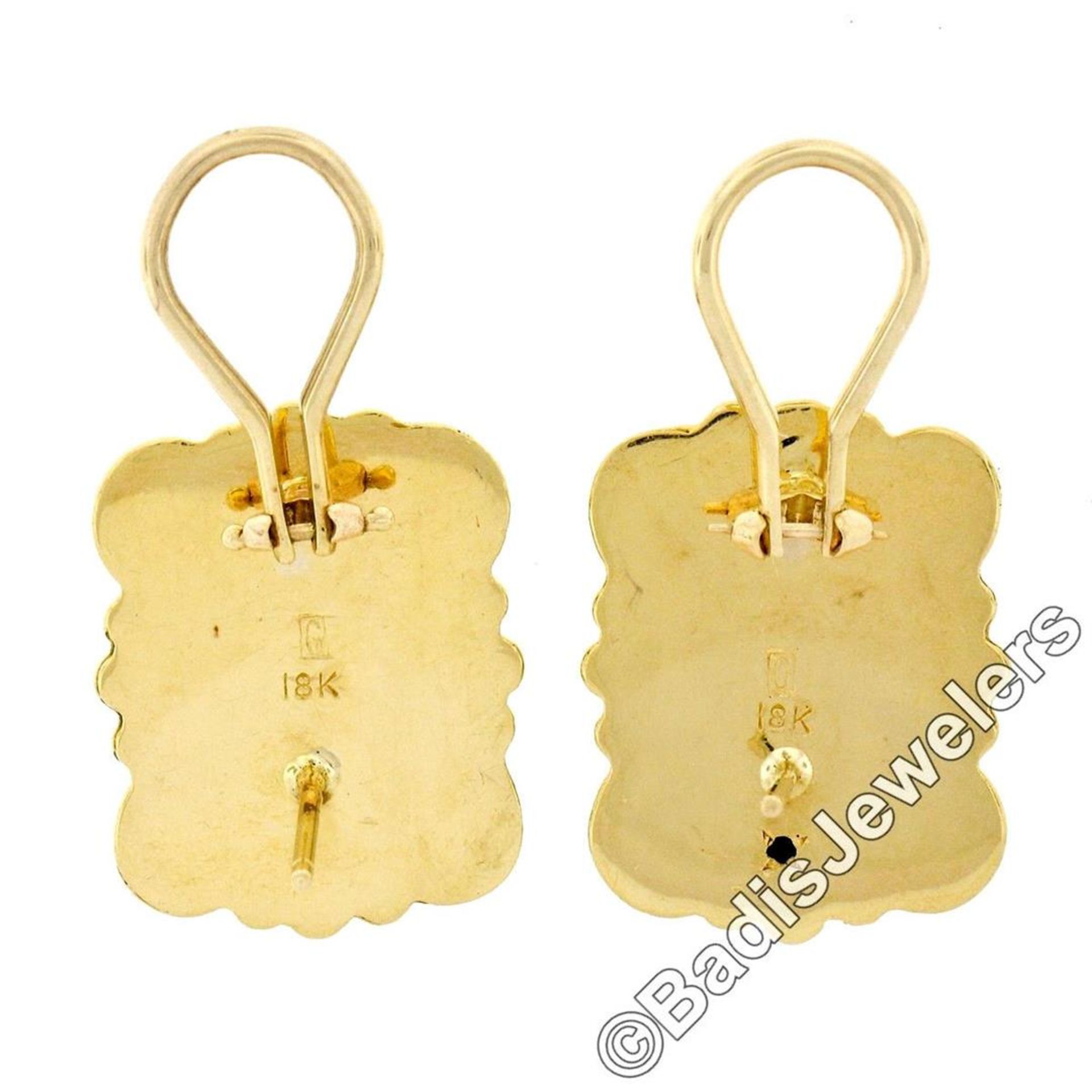 Scott Gauthier 18kt Yellow Gold Rectangular Banded Agate Earrings - Image 6 of 6