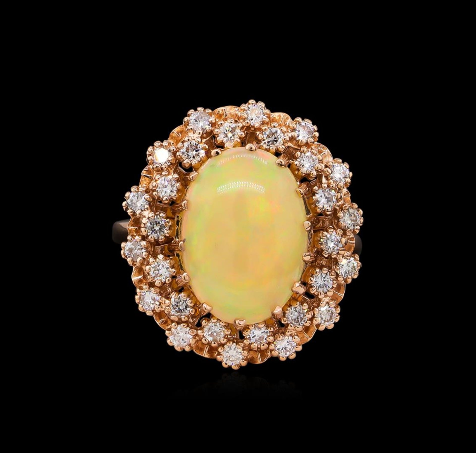 4.22 ctw Opal and Diamond Ring - 14KT Rose Gold - Image 2 of 4