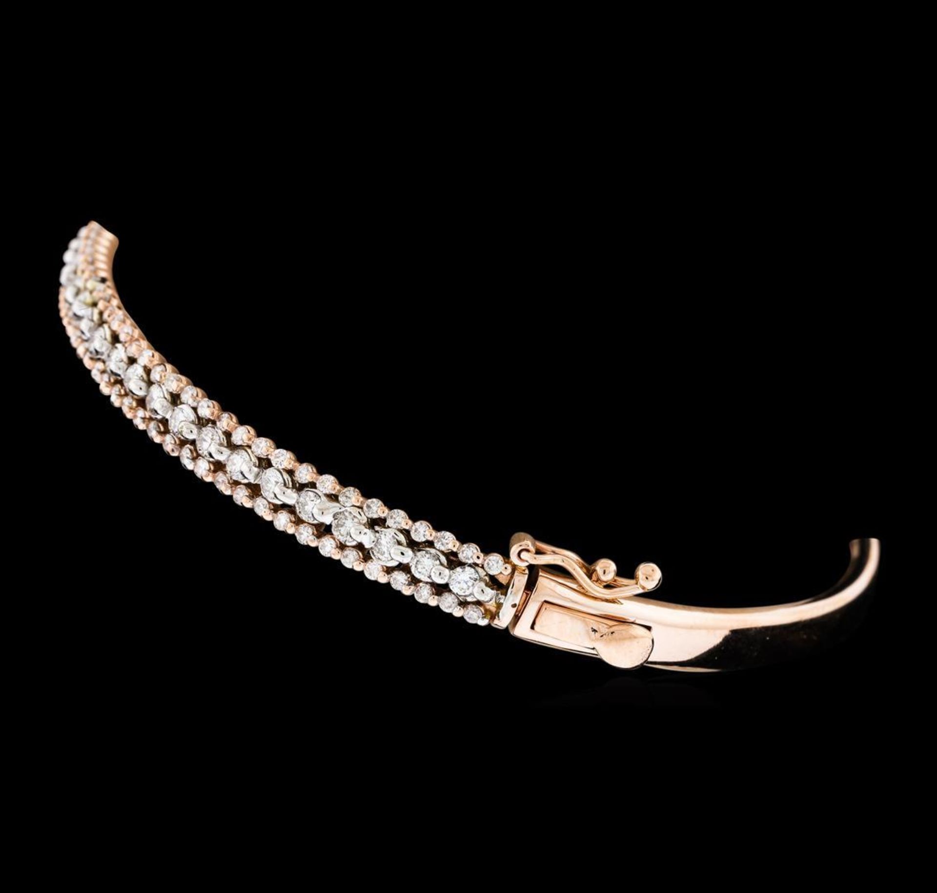 1.68 ctw Diamond Bangle Bracelet - 14KT Rose Gold - Image 2 of 5