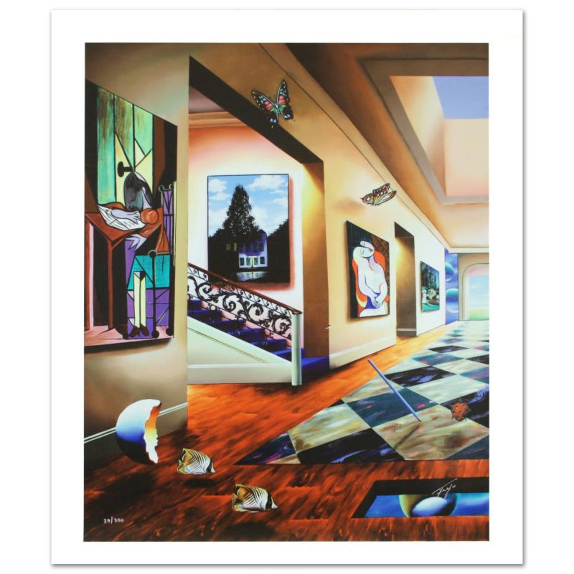 "Perfect Afternoon" Limited Edition Giclee Diptych on Canvas by Ferjo, Numbered - Image 2 of 3