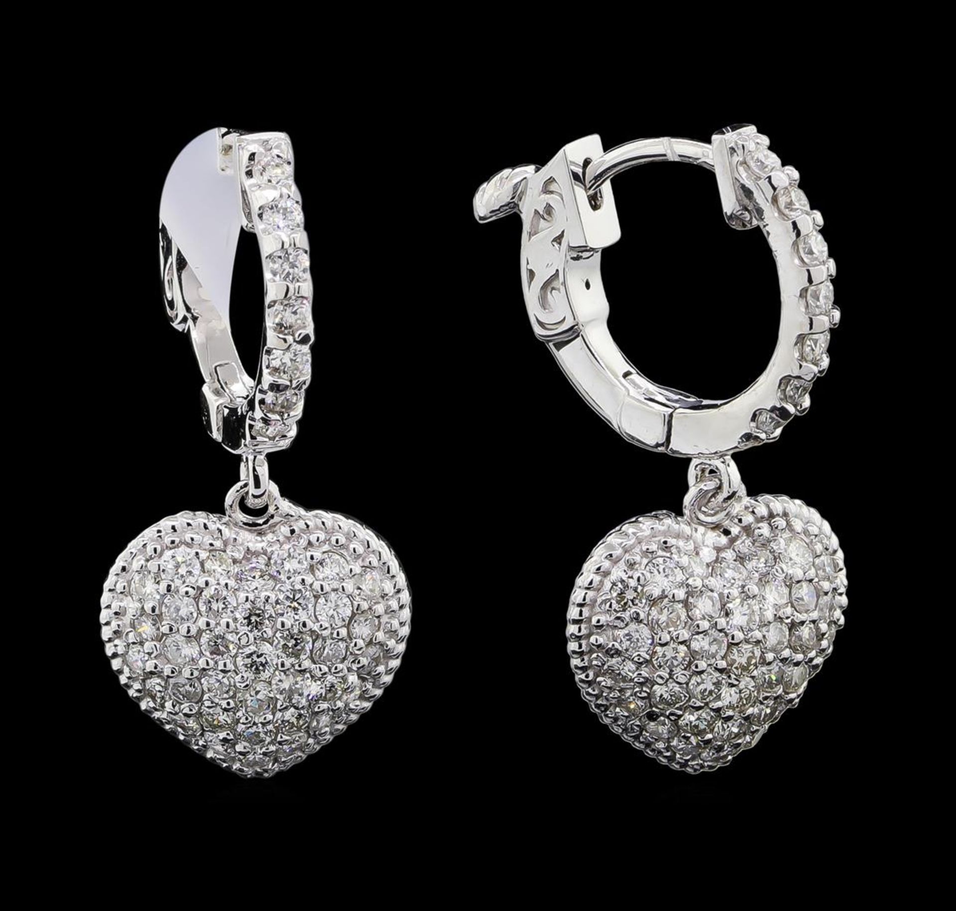 1.03 ctw Diamond Earrings - 14KT White Gold - Image 2 of 3