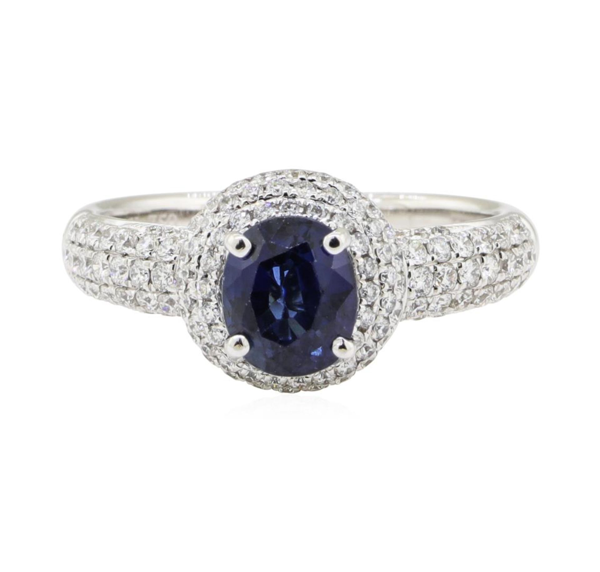 1.94 ctw Sapphire and Diamond Ring - 18KT White Gold - Image 2 of 5