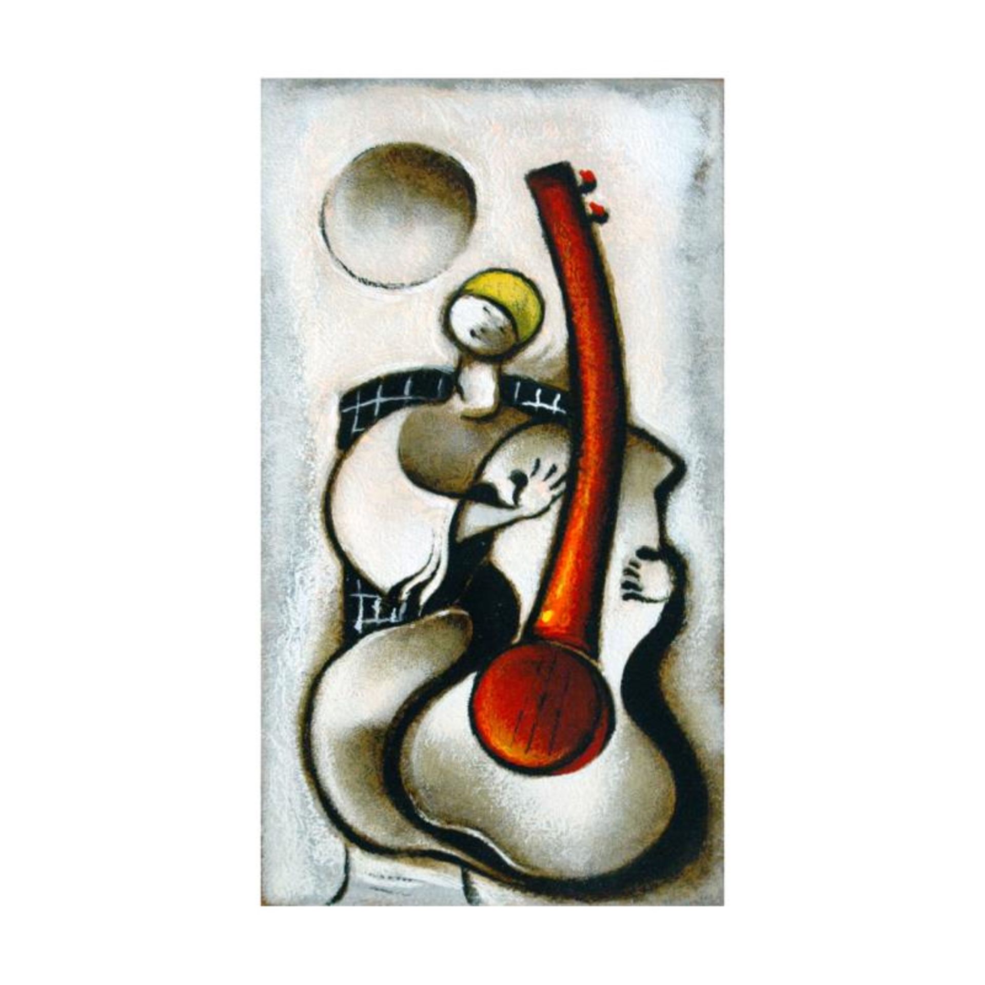 David Schluss, "Guitar Melody" Limited Edition Serigraph, Numbered and Hand Sign