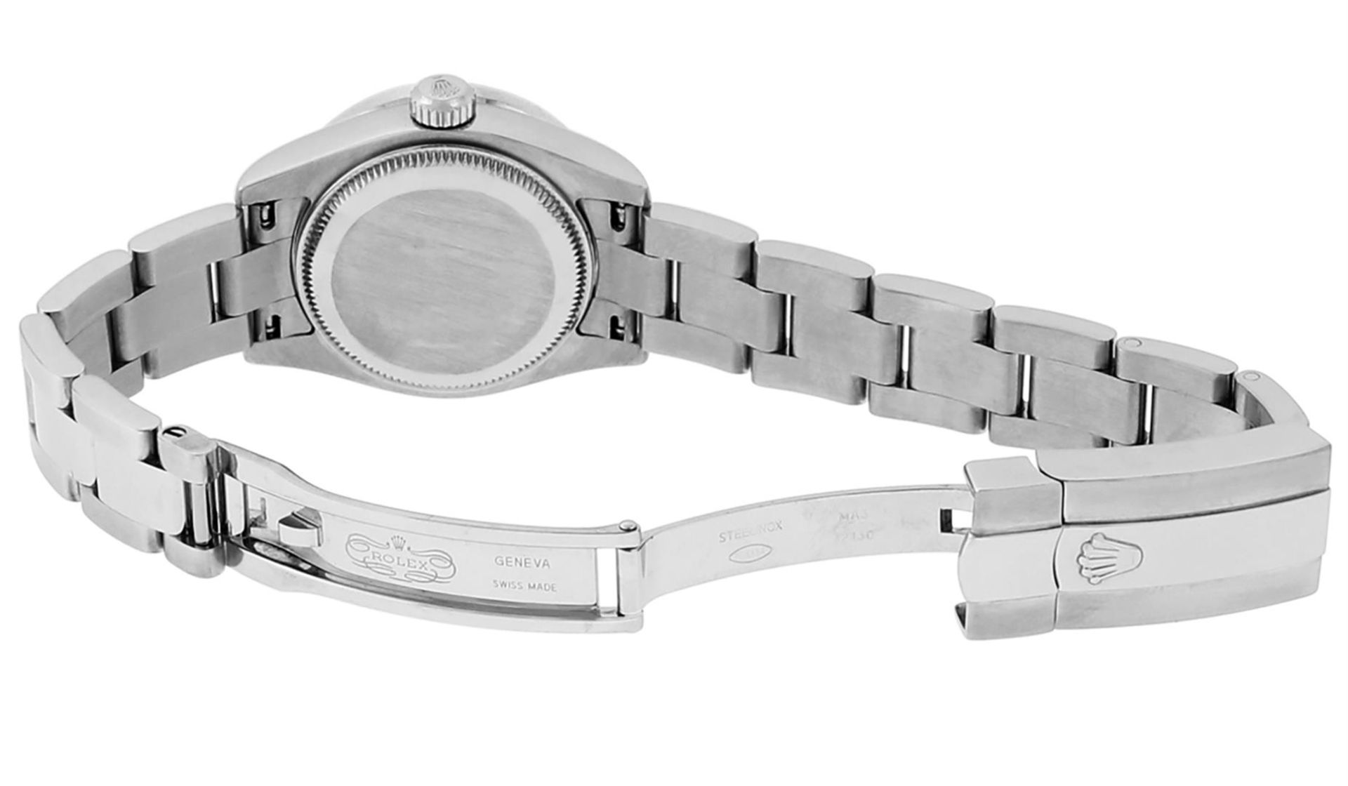 Rolex Ladies Stainless Steel Quickset Green String Diamond Datejust Wristwatch - Image 7 of 9