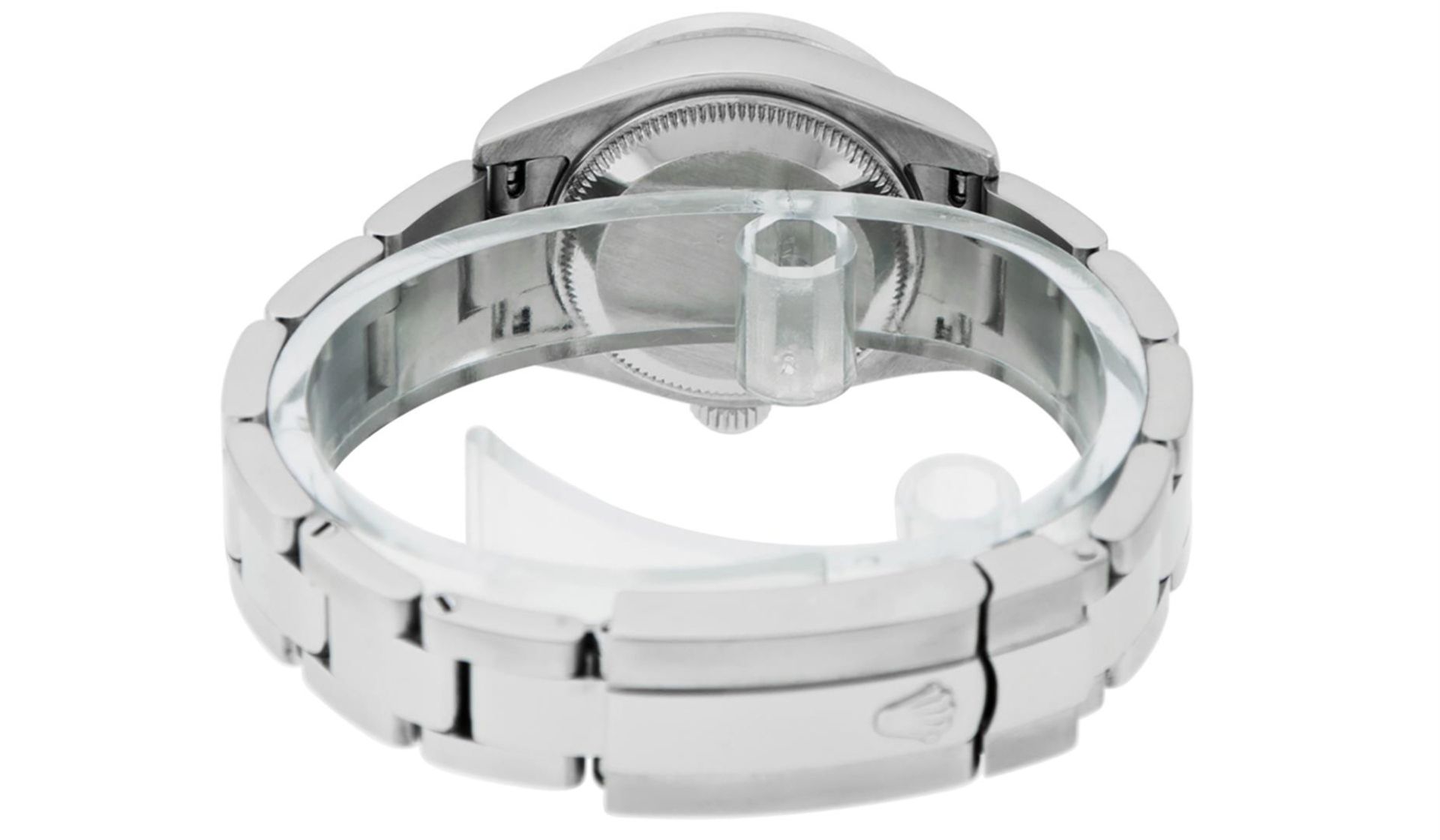 Rolex Ladies Stainless Steel Quickset Green String Diamond Datejust Wristwatch - Image 6 of 9