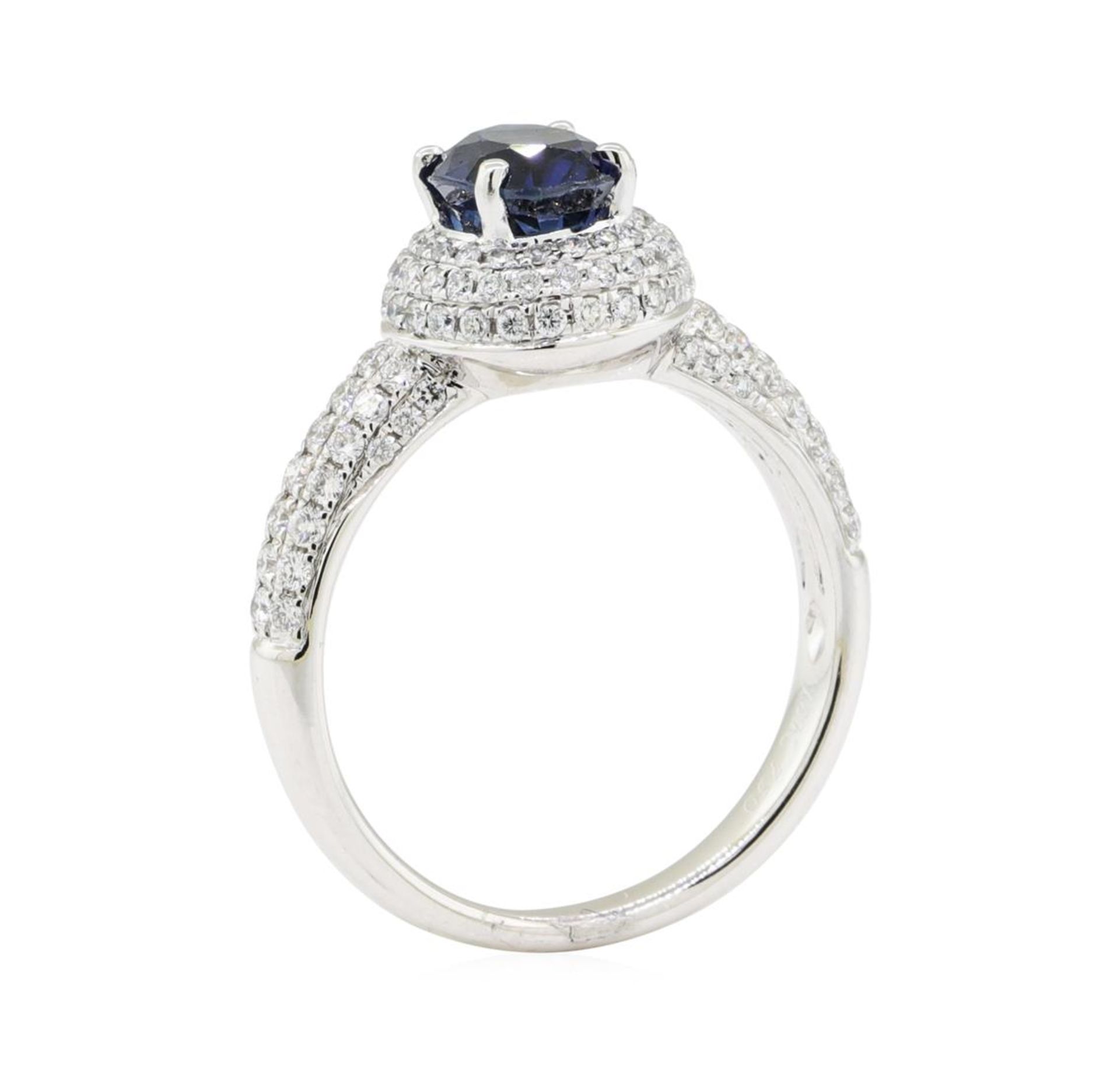 1.94 ctw Sapphire and Diamond Ring - 18KT White Gold - Image 4 of 5