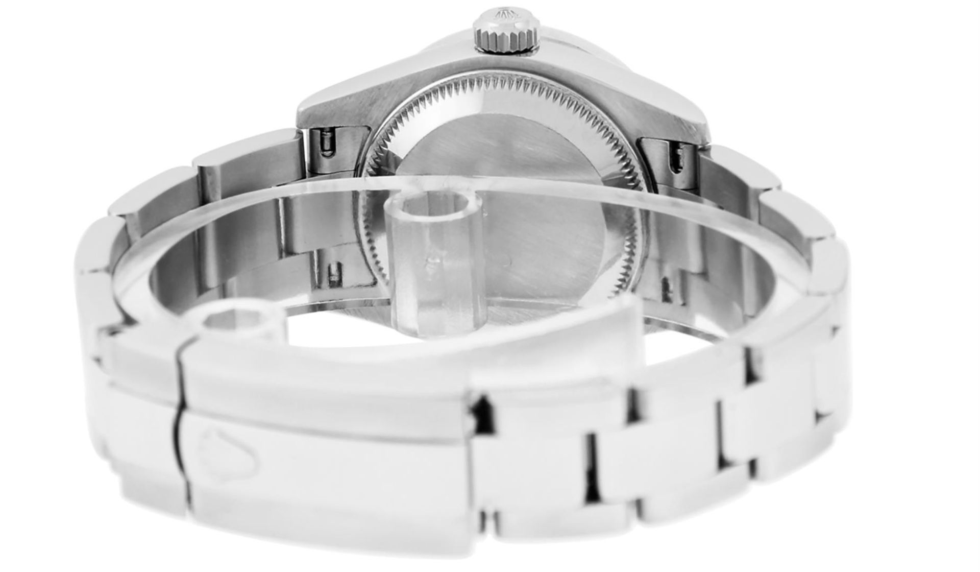 Rolex Ladies Stainless Steel Quickset Green String Diamond Datejust Wristwatch - Image 9 of 9