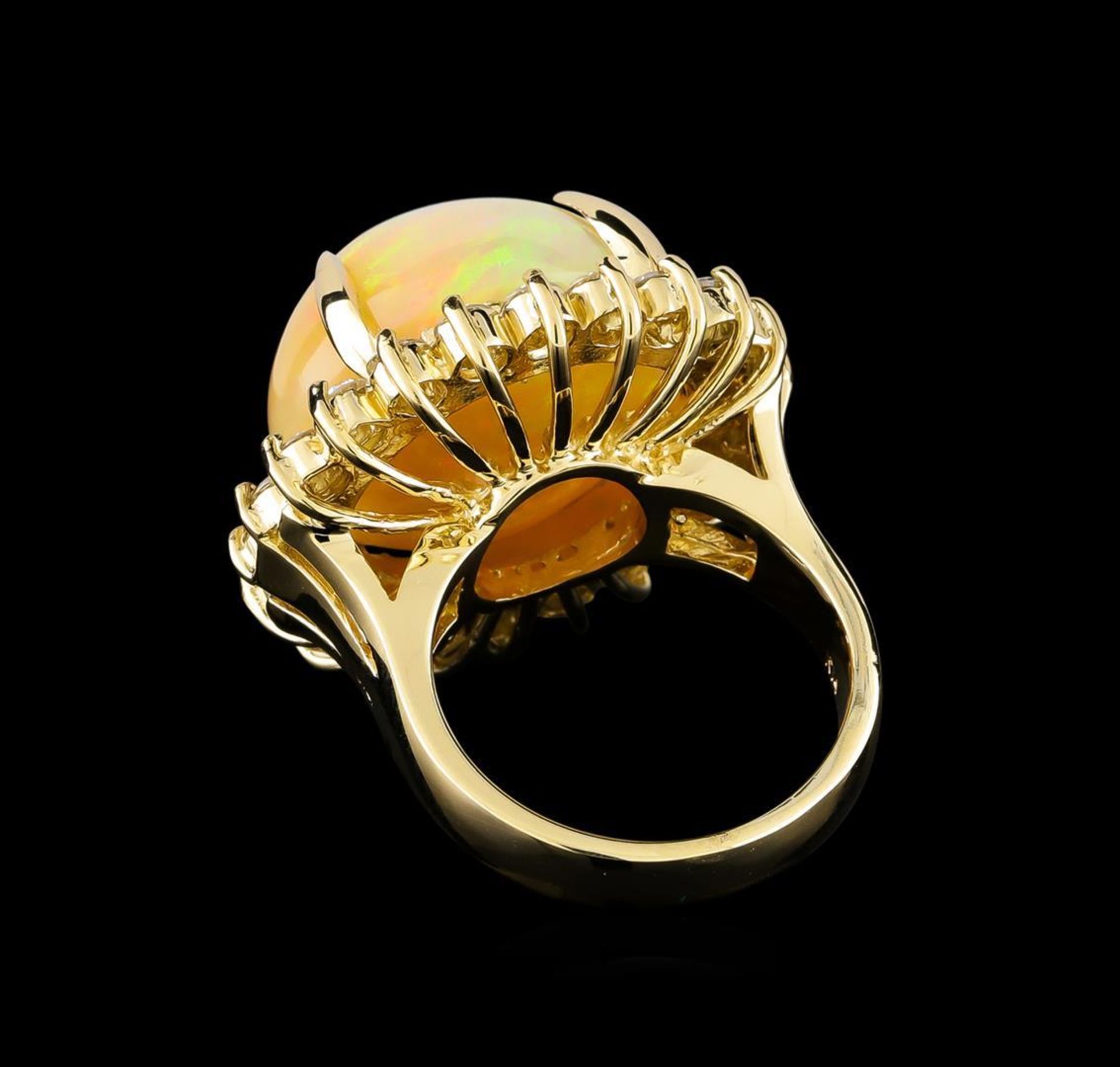 19.85 ctw Opal and Diamond Ring - 14KT Yellow Gold - Image 3 of 5