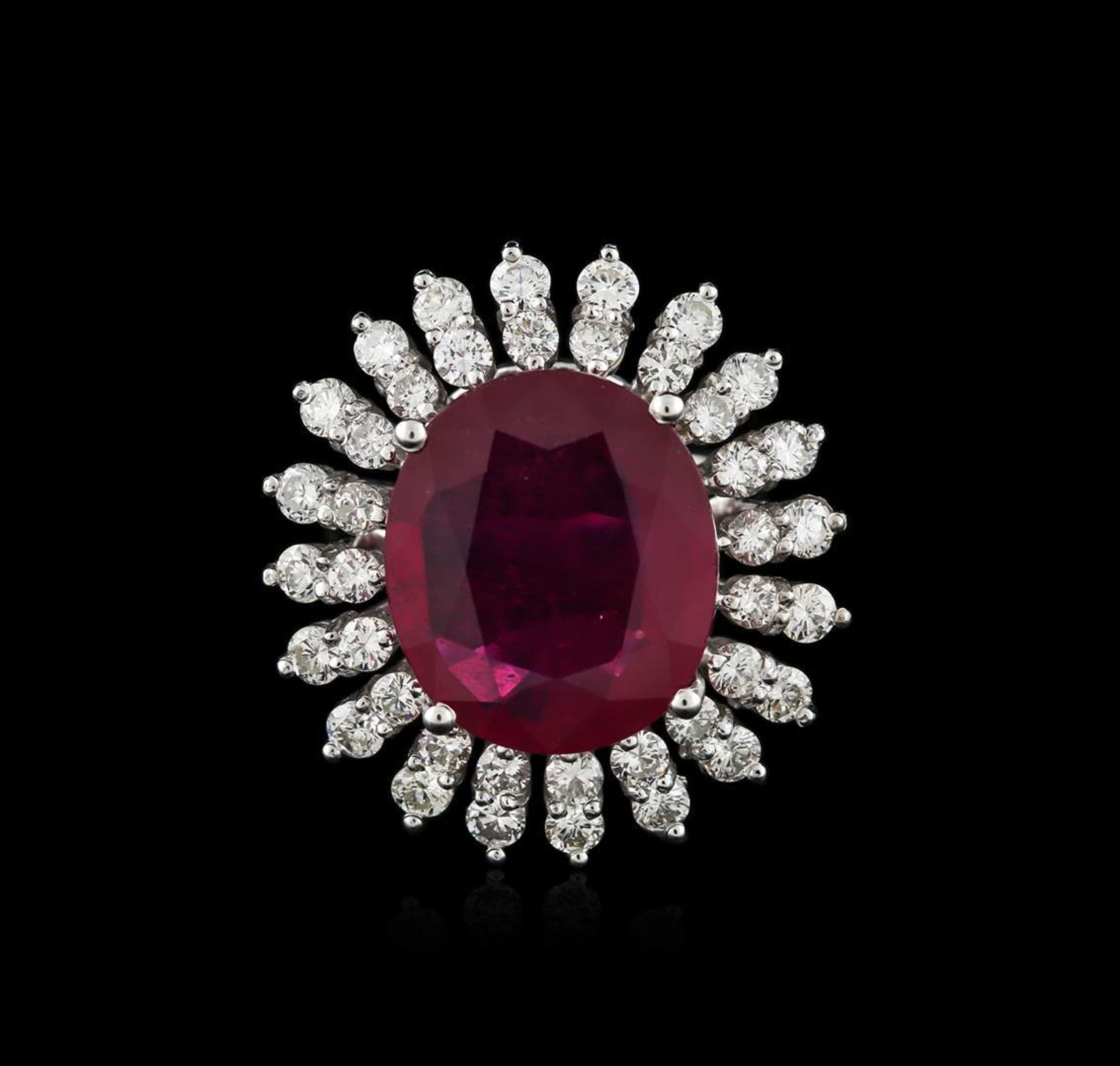 14KT White Gold 11.56 ctw Ruby and Diamond Ring - Image 2 of 3