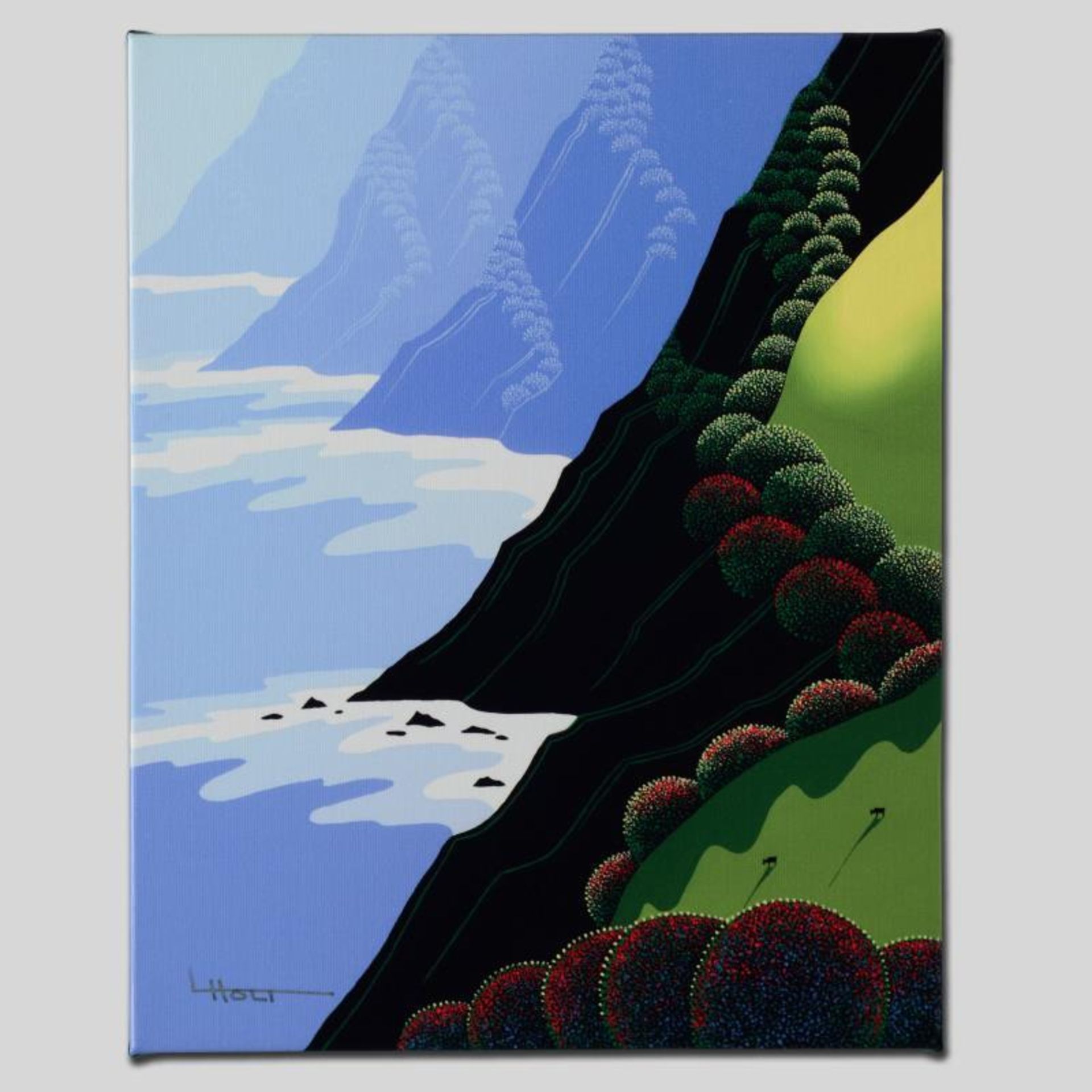 "Emerald Cliffs" Limited Edition Giclee on Canvas by Larissa Holt, Numbered and