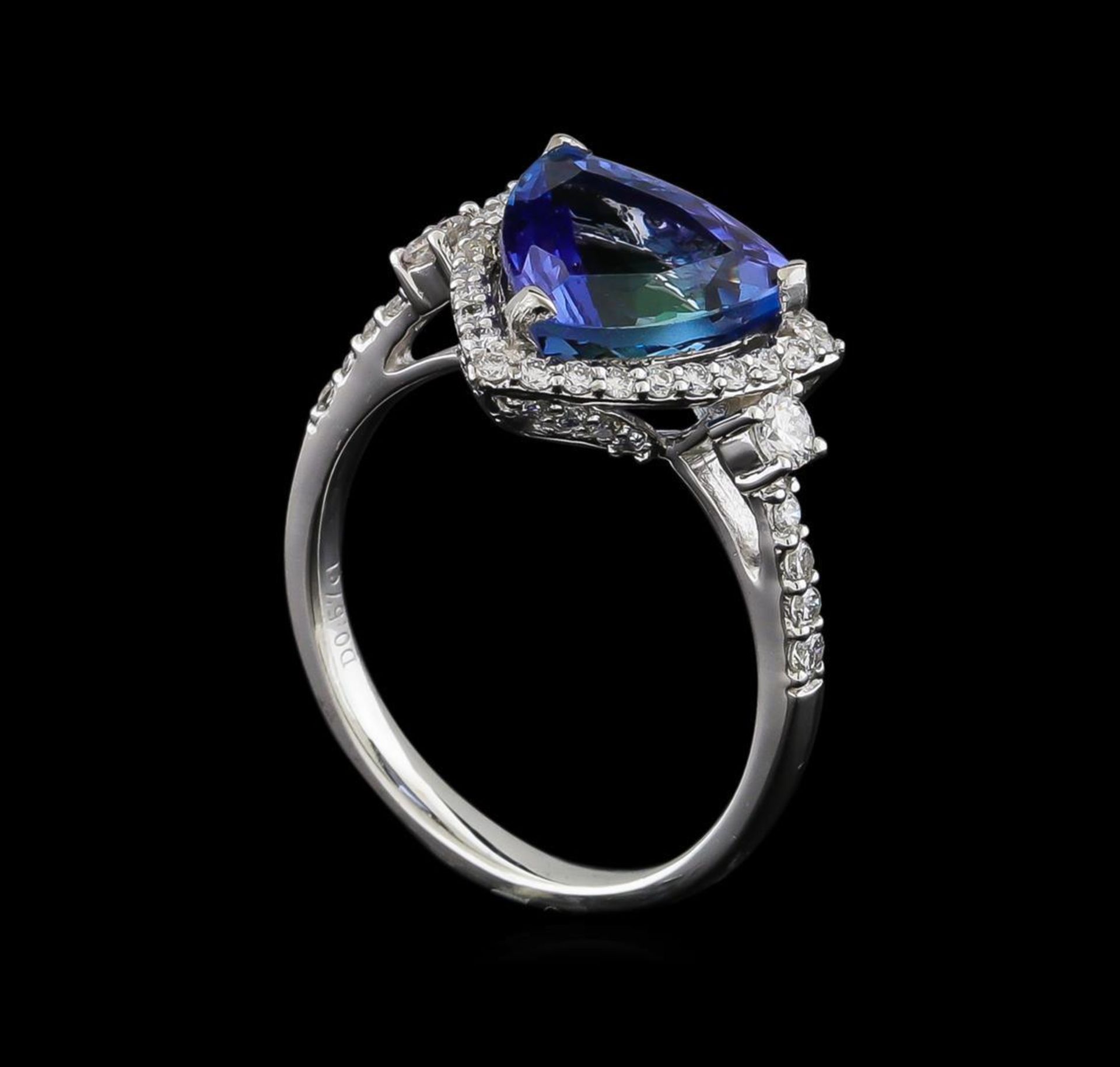 3.60 ctw Tanzanite and Diamond Ring - Platinum - Image 4 of 5