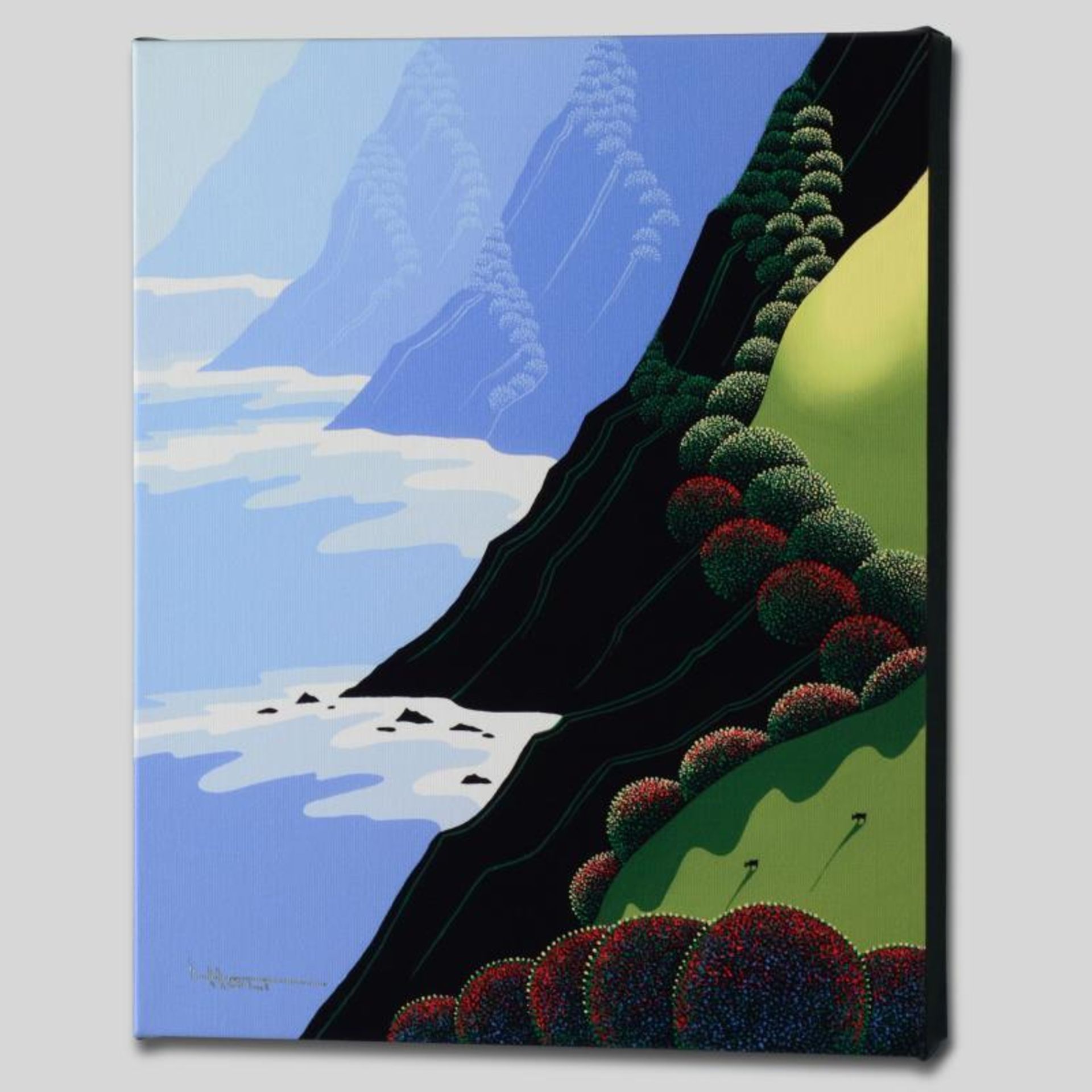 "Emerald Cliffs" Limited Edition Giclee on Canvas by Larissa Holt, Numbered and - Image 2 of 2
