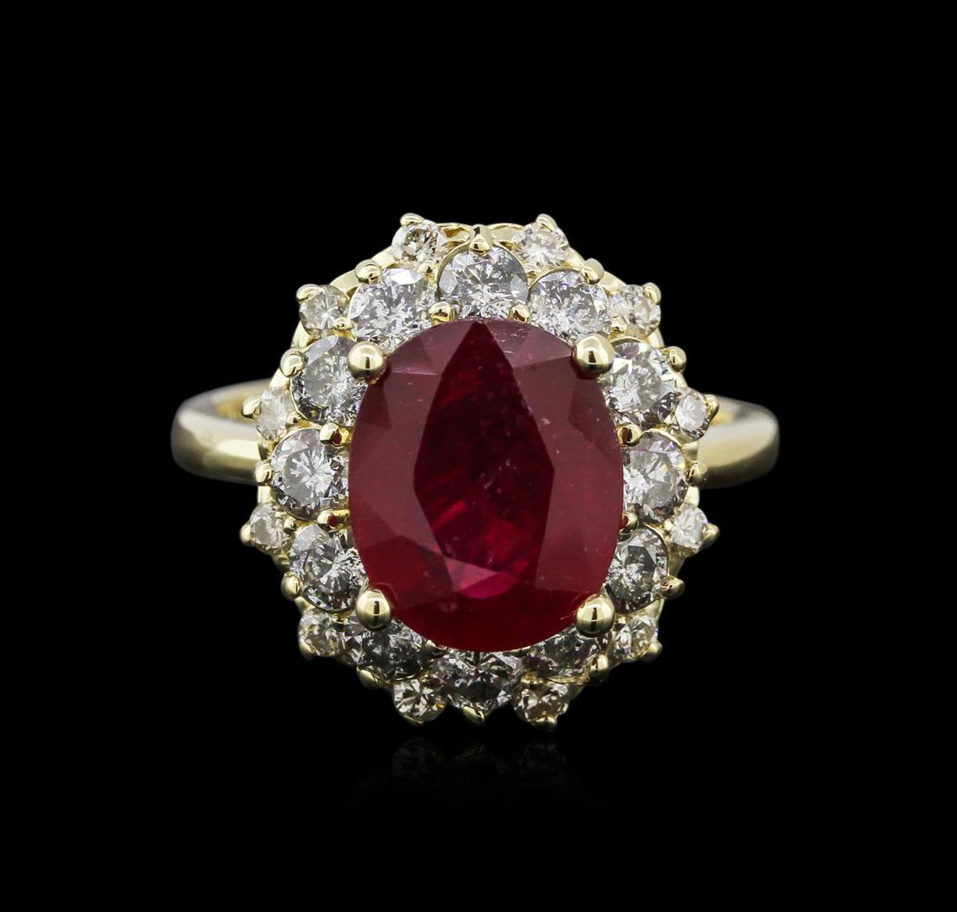 14KT Yellow Gold 3.55 ctw Ruby and Diamond Ring - Image 2 of 4