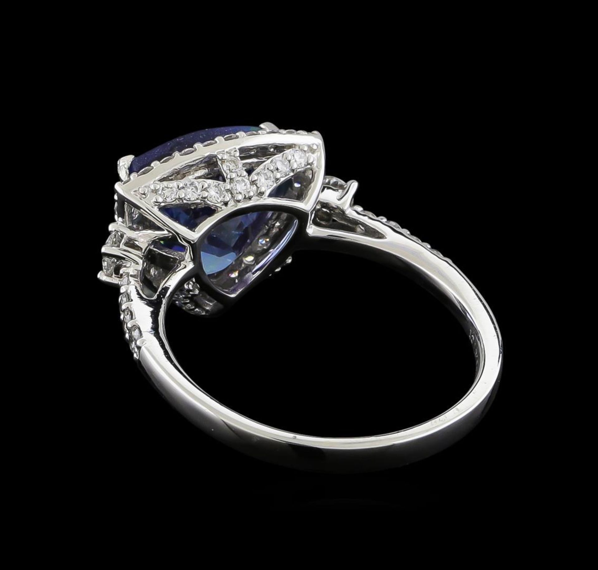 3.60 ctw Tanzanite and Diamond Ring - Platinum - Image 3 of 5