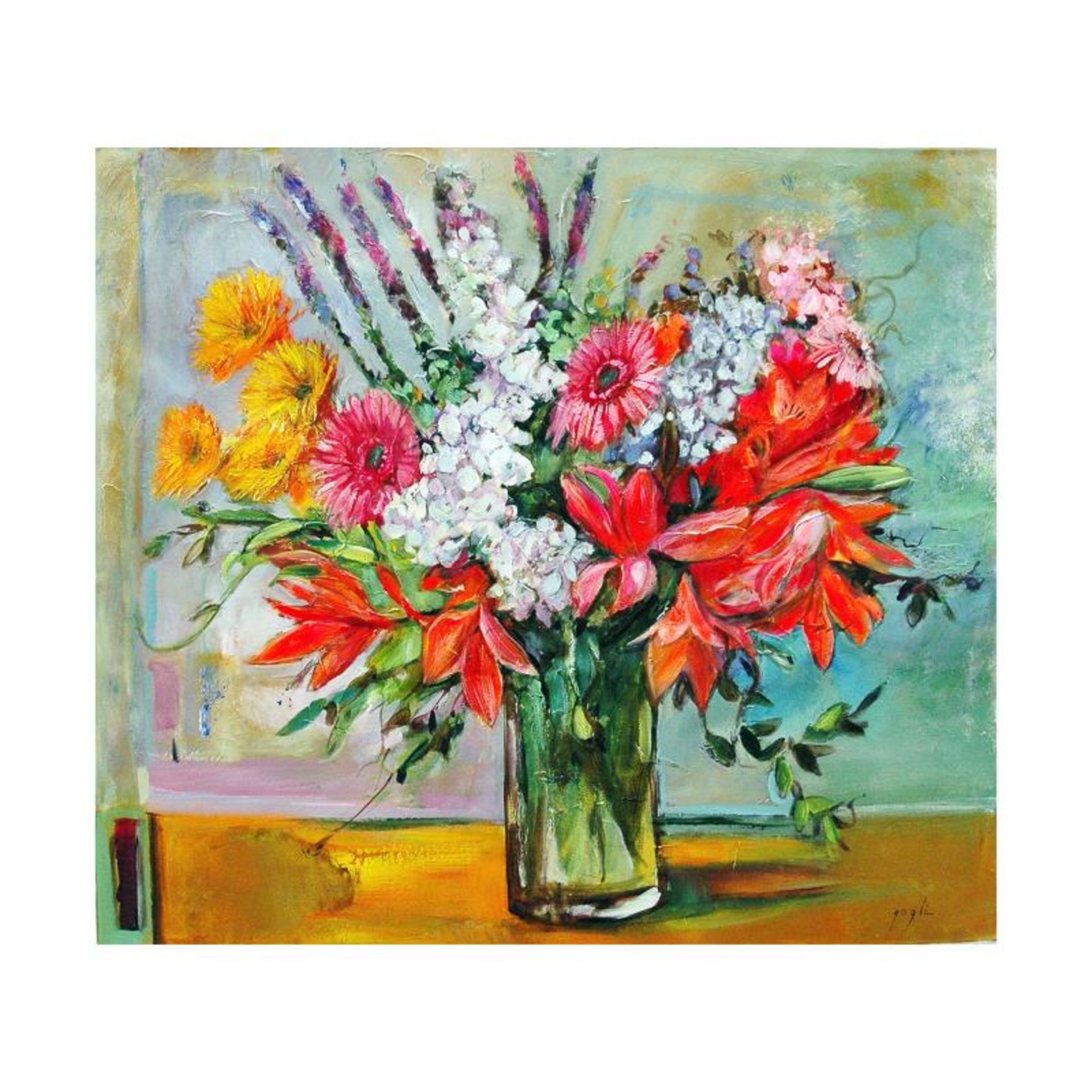 Lenner Gogli, "Ornate Bouquet" Limited Edition on Canvas, Numbered and Hand Sign