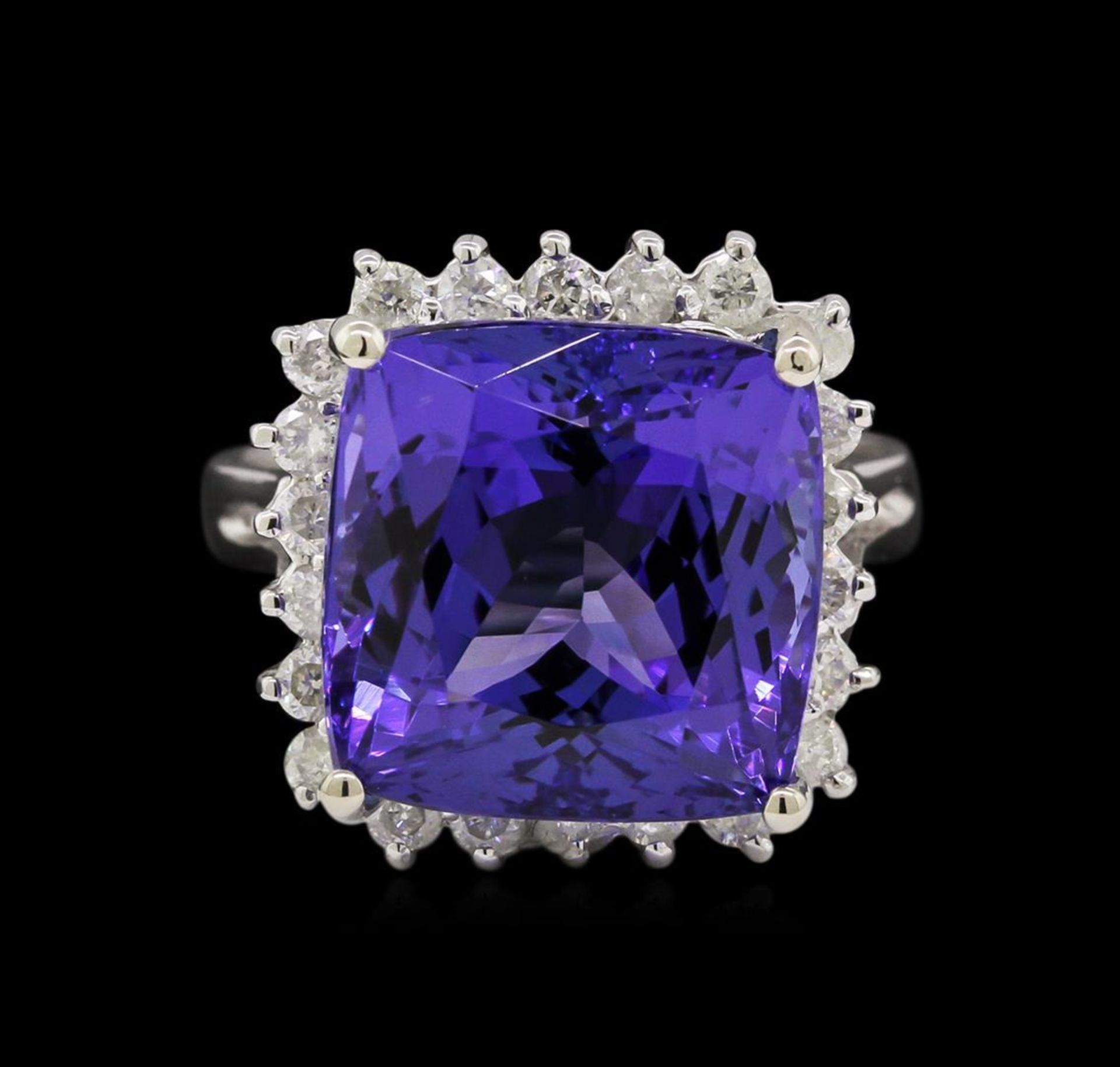 14KT White Gold 12.95 ctw GIA Certified Tanzanite and Diamond Ring - Image 2 of 5