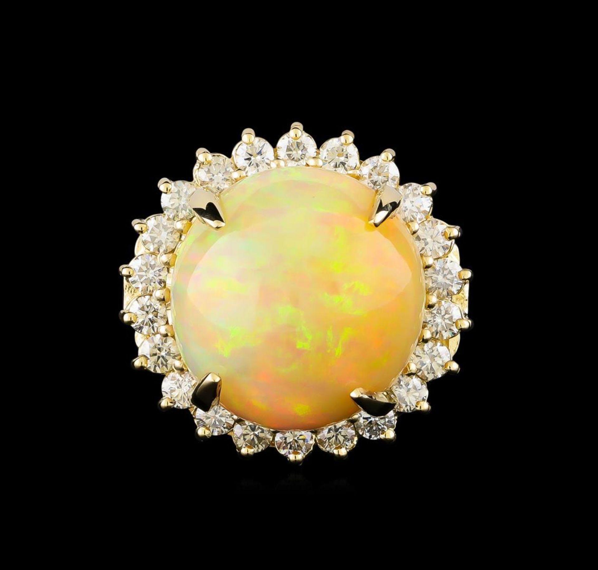 19.85 ctw Opal and Diamond Ring - 14KT Yellow Gold - Image 2 of 5