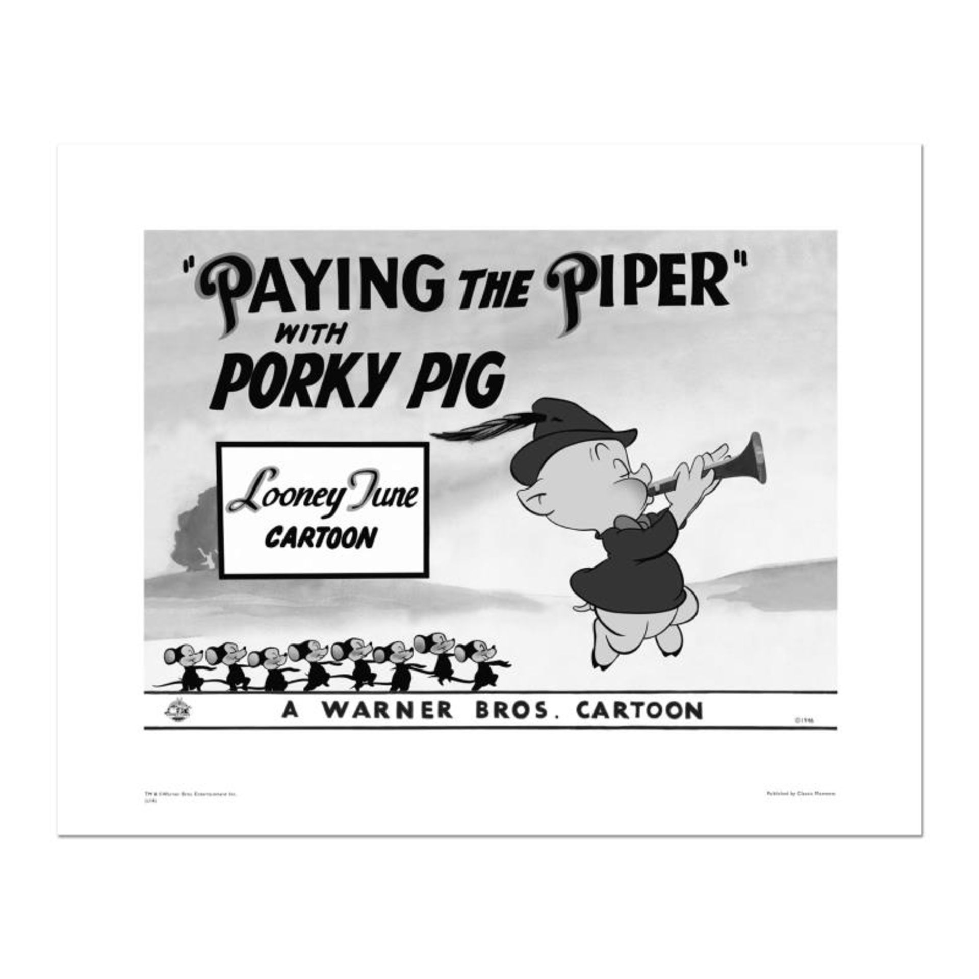 "Paying the Piper, Porky" Numbered Limited Edition Giclee from Warner Bros. with