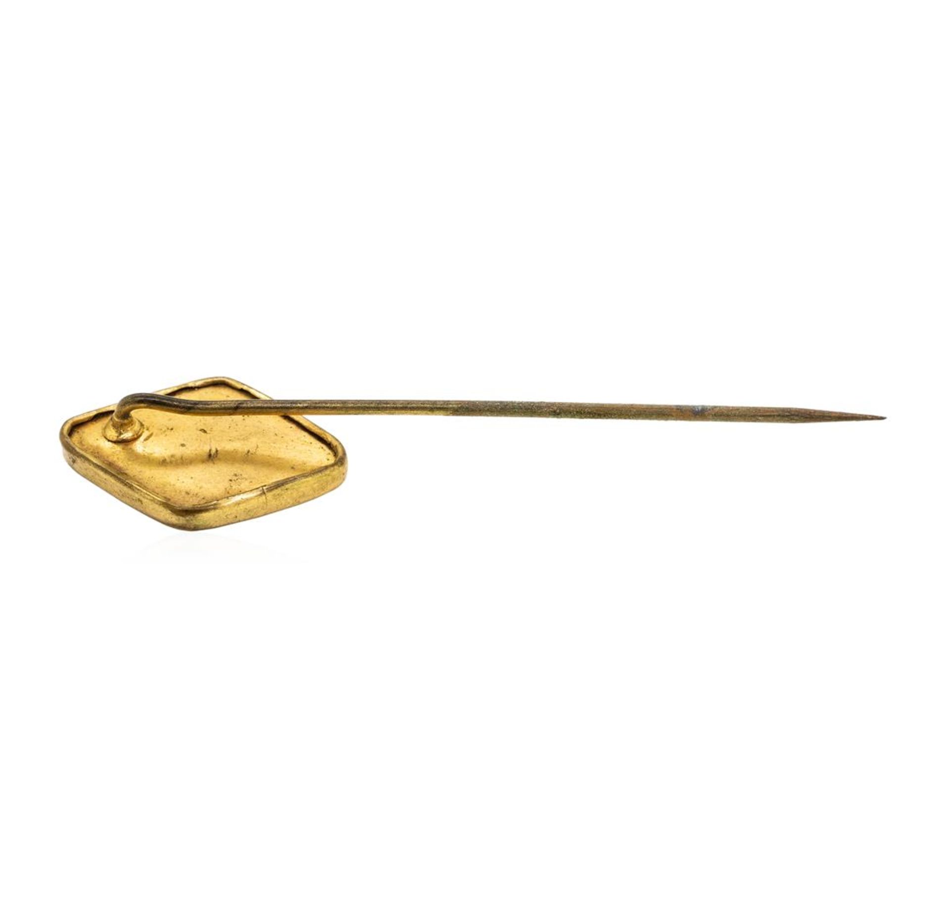 Gold Stone Stick Pin - Yellow Gold Plated - Image 2 of 2