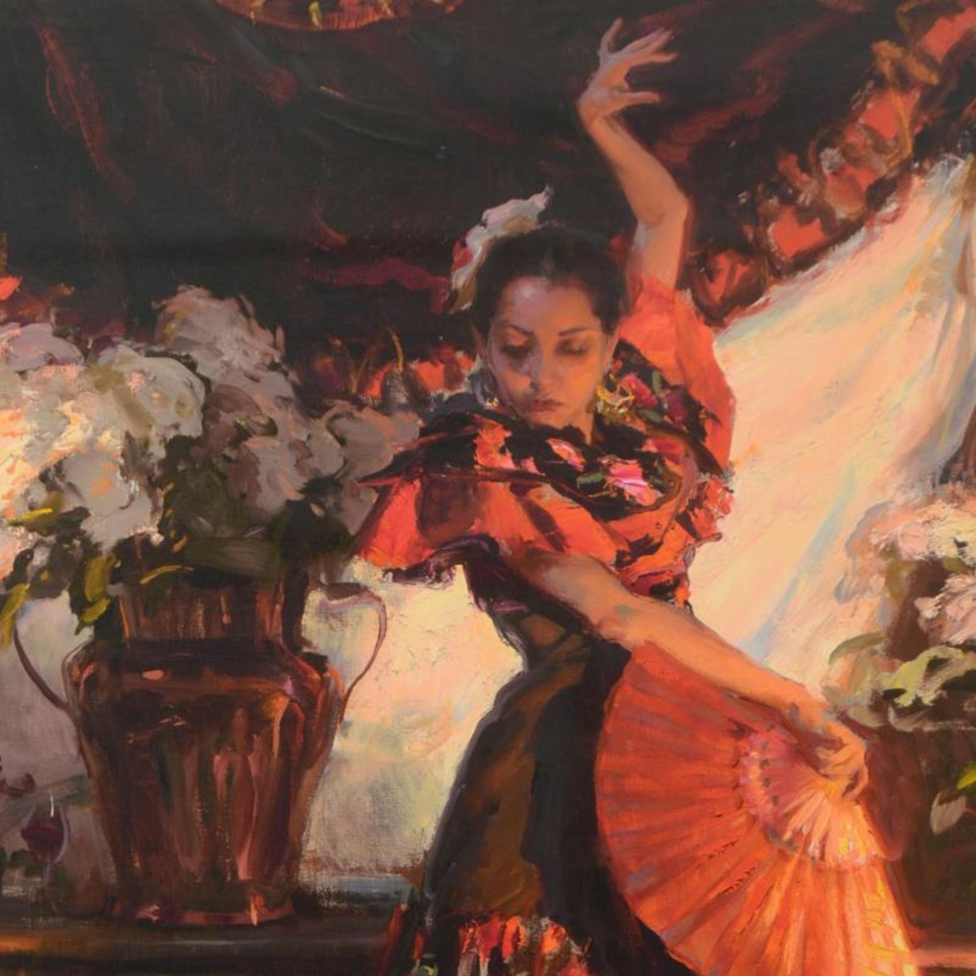 Dan Gerhartz, "Viva Flamenco" Limited Edition on Canvas, Numbered and Hand Signe - Image 2 of 2