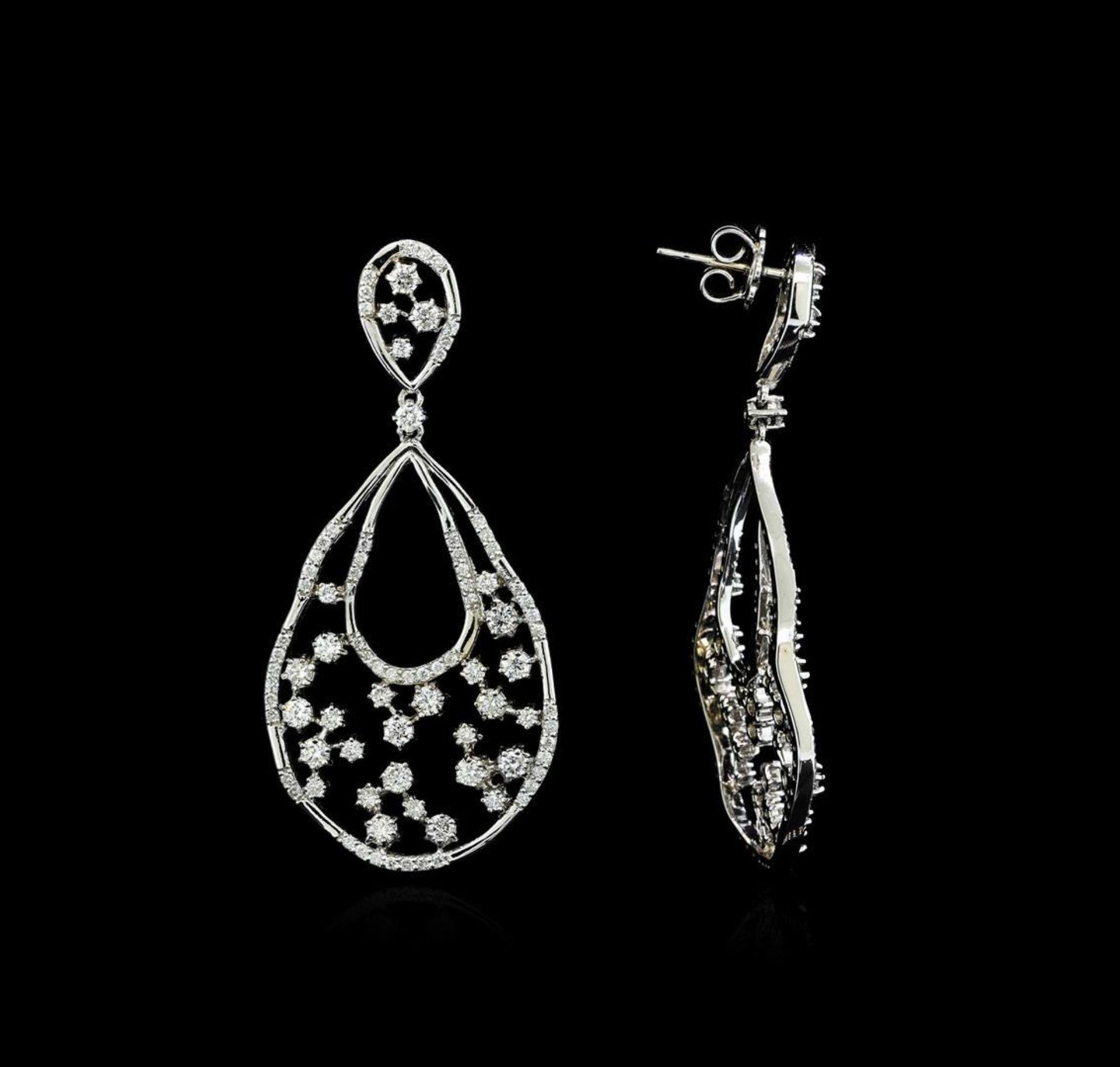 2.19 ctw Diamond Earrings - 14KT White Gold - Image 2 of 3