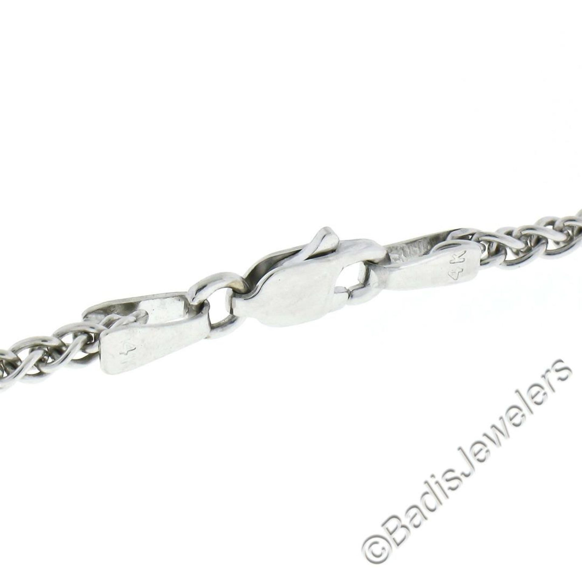 14kt White Gold 0.44 ctw Diamond Open Flower Pendant Necklace - Image 6 of 8