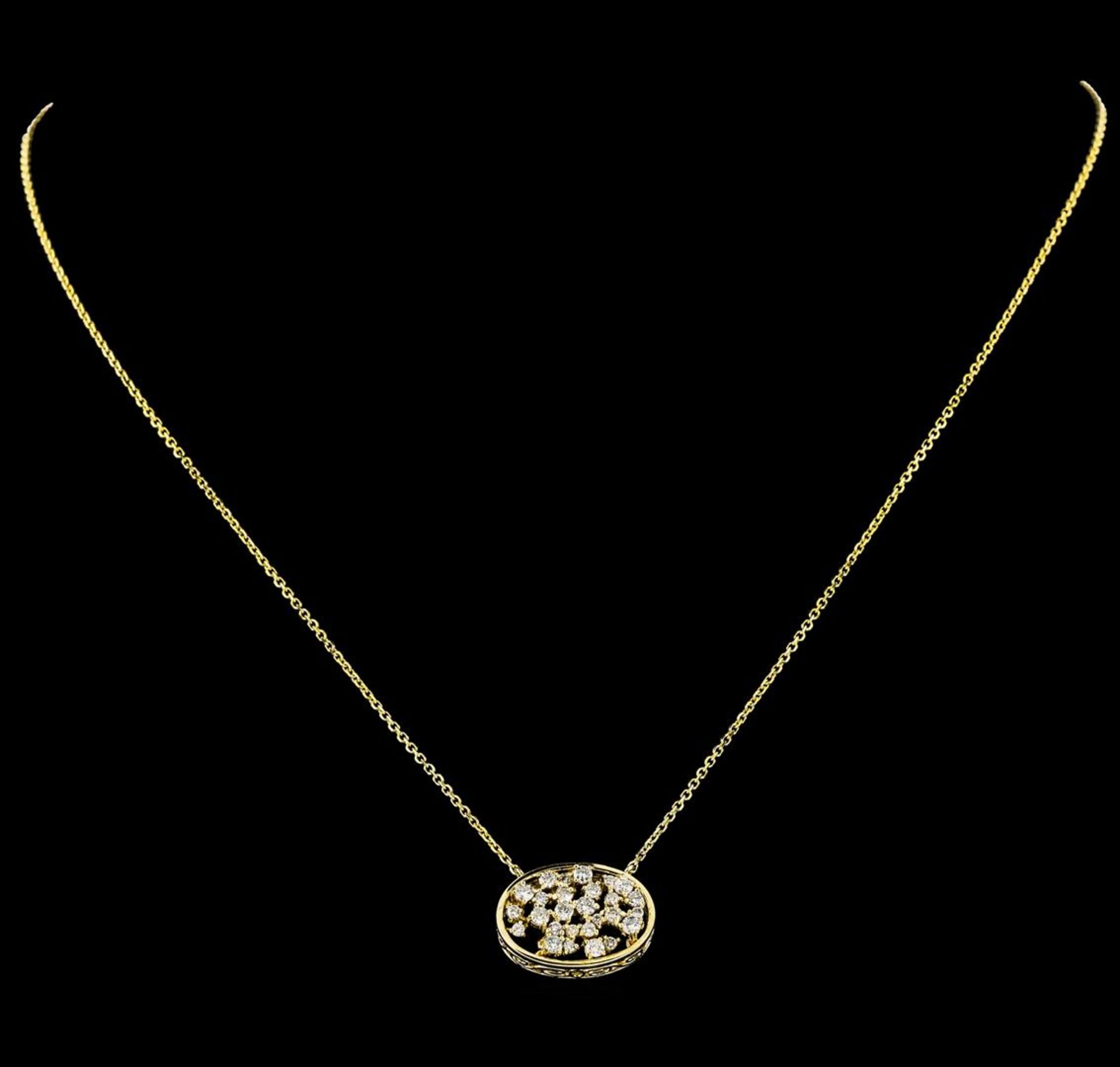 0.67 ctw Diamond Necklace - 14KT Yellow Gold