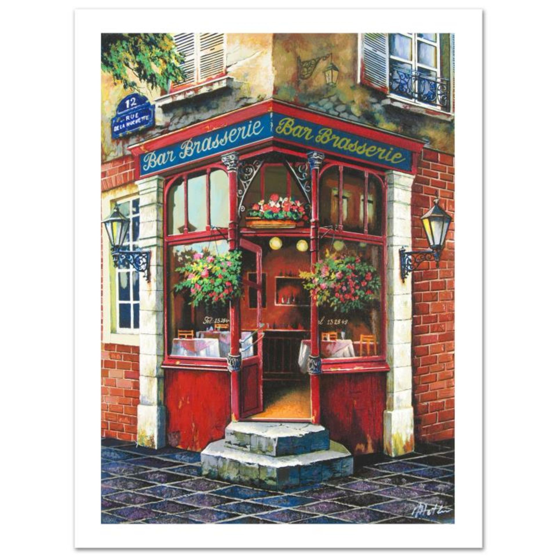 Anatoly Metlan, "Bar Brasserie" Limited Edition Serigraph, Numbered and Hand Sig