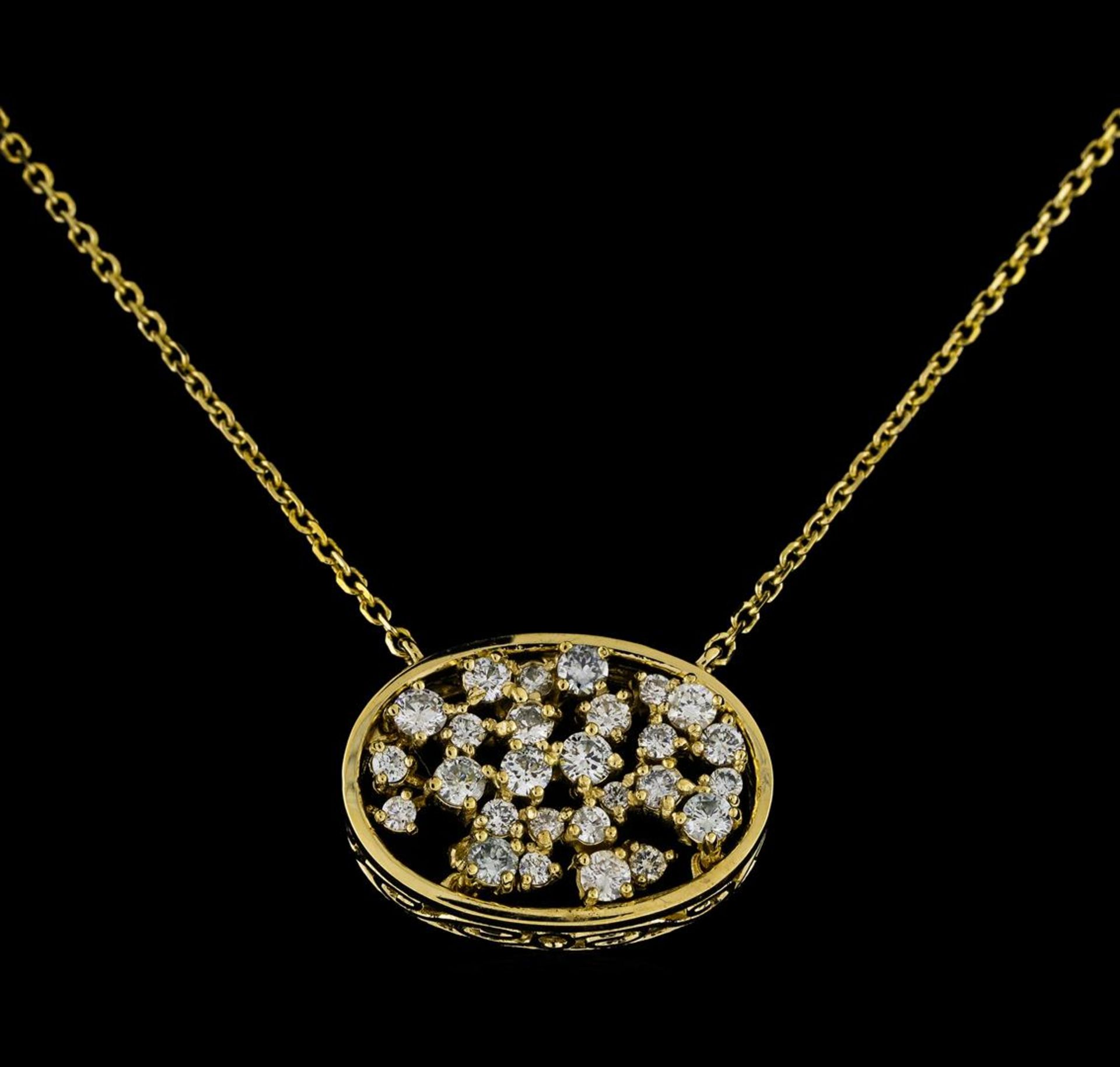 0.67 ctw Diamond Necklace - 14KT Yellow Gold - Image 2 of 2