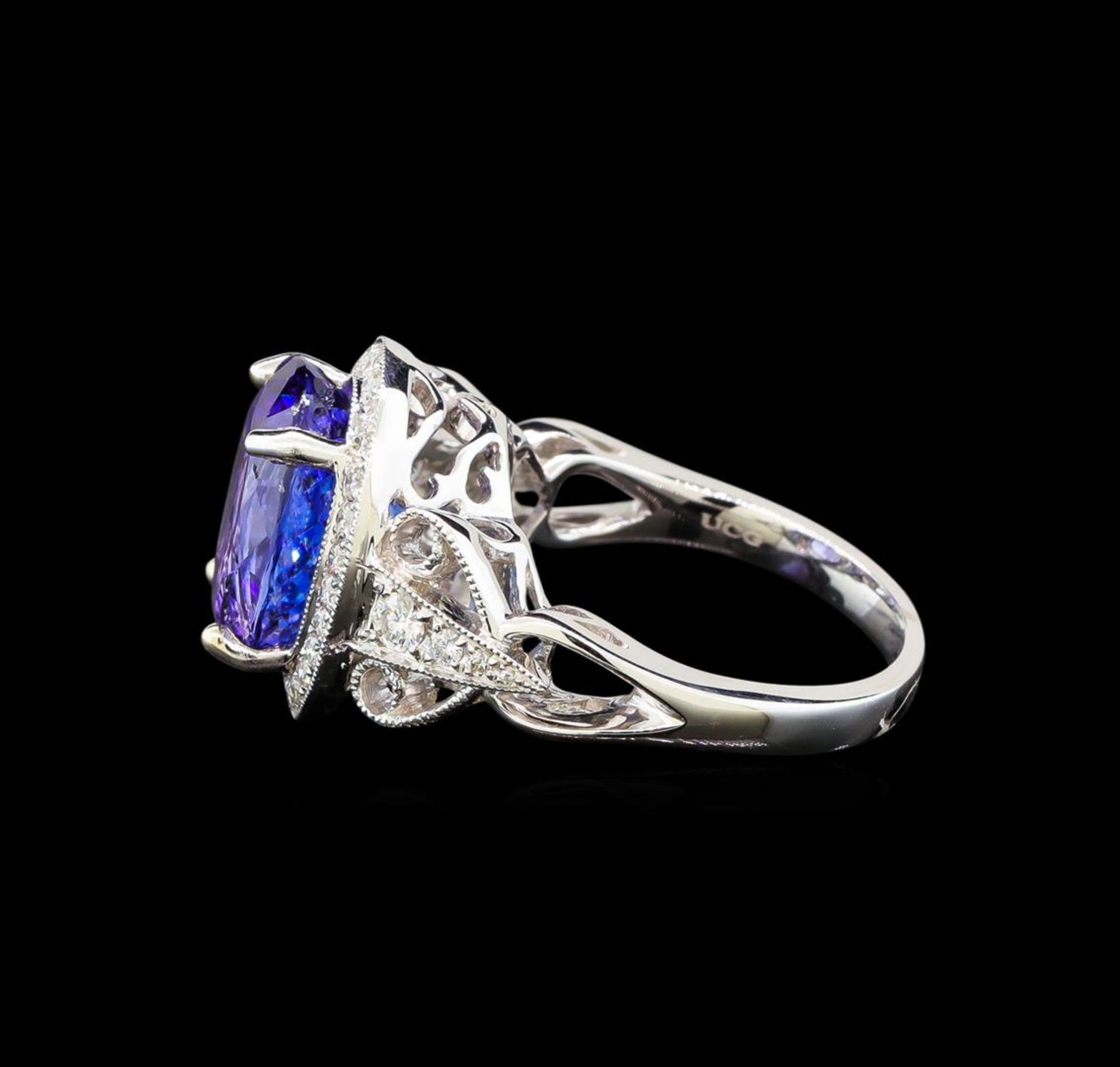 14KT White Gold 6.59 ctw Tanzanite and Diamond Ring - Image 3 of 5