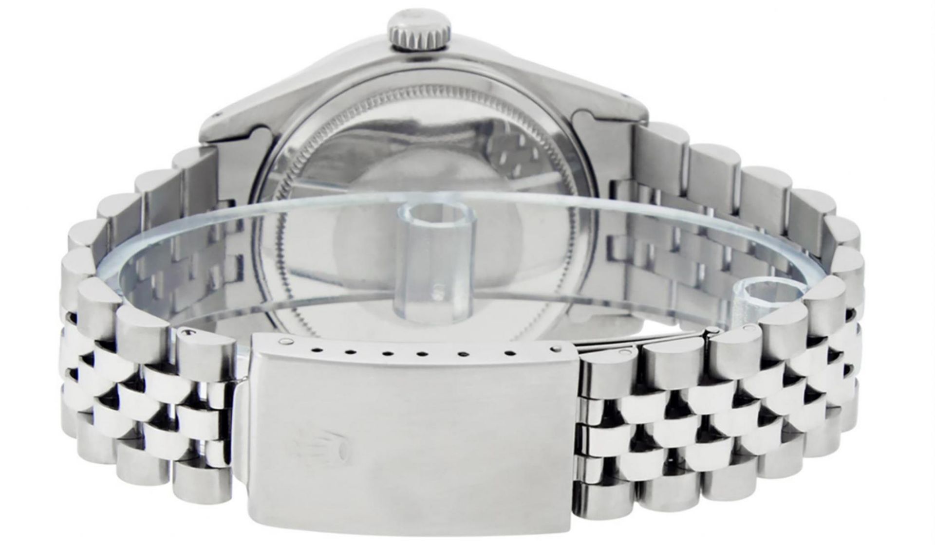 Rolex Mens SS Meteorite Diamond Princess Cut 36MM Oyster Datejust Wristwatch - Image 9 of 9