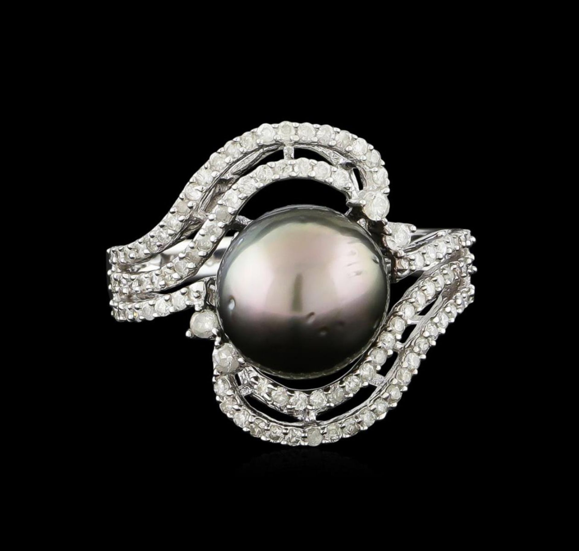 14KT White Gold Pearl and Diamond Ring - Image 2 of 5