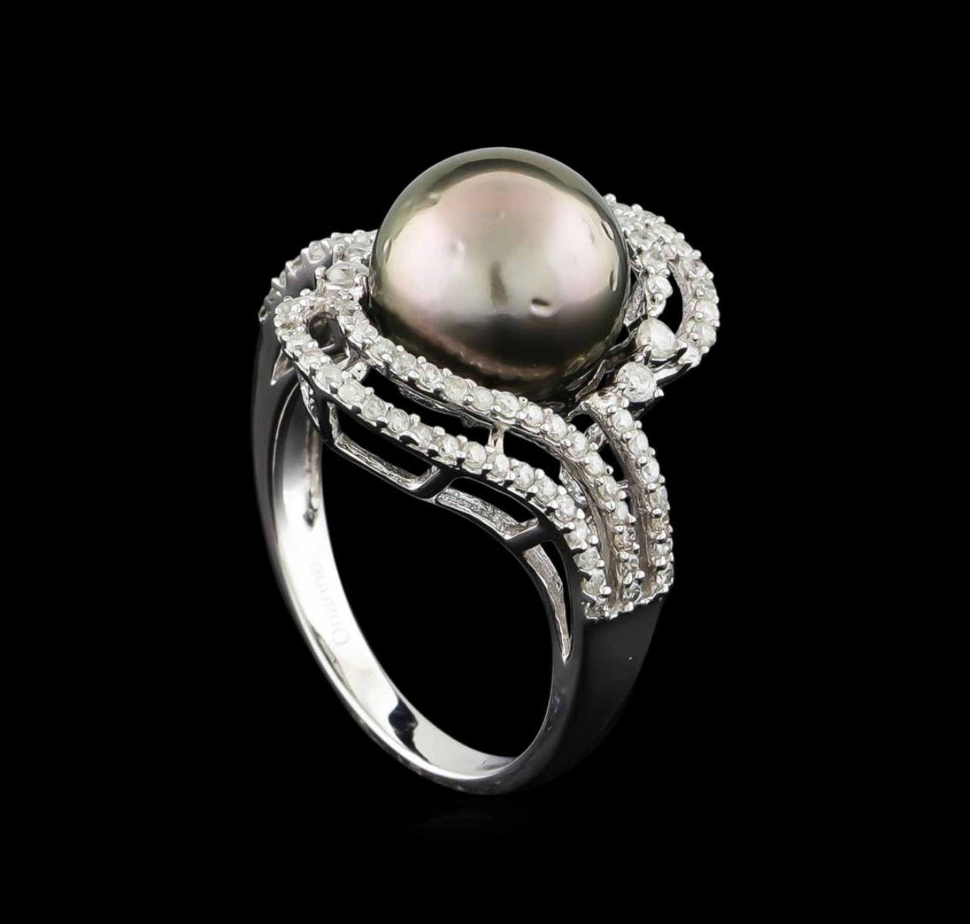14KT White Gold Pearl and Diamond Ring - Image 4 of 5