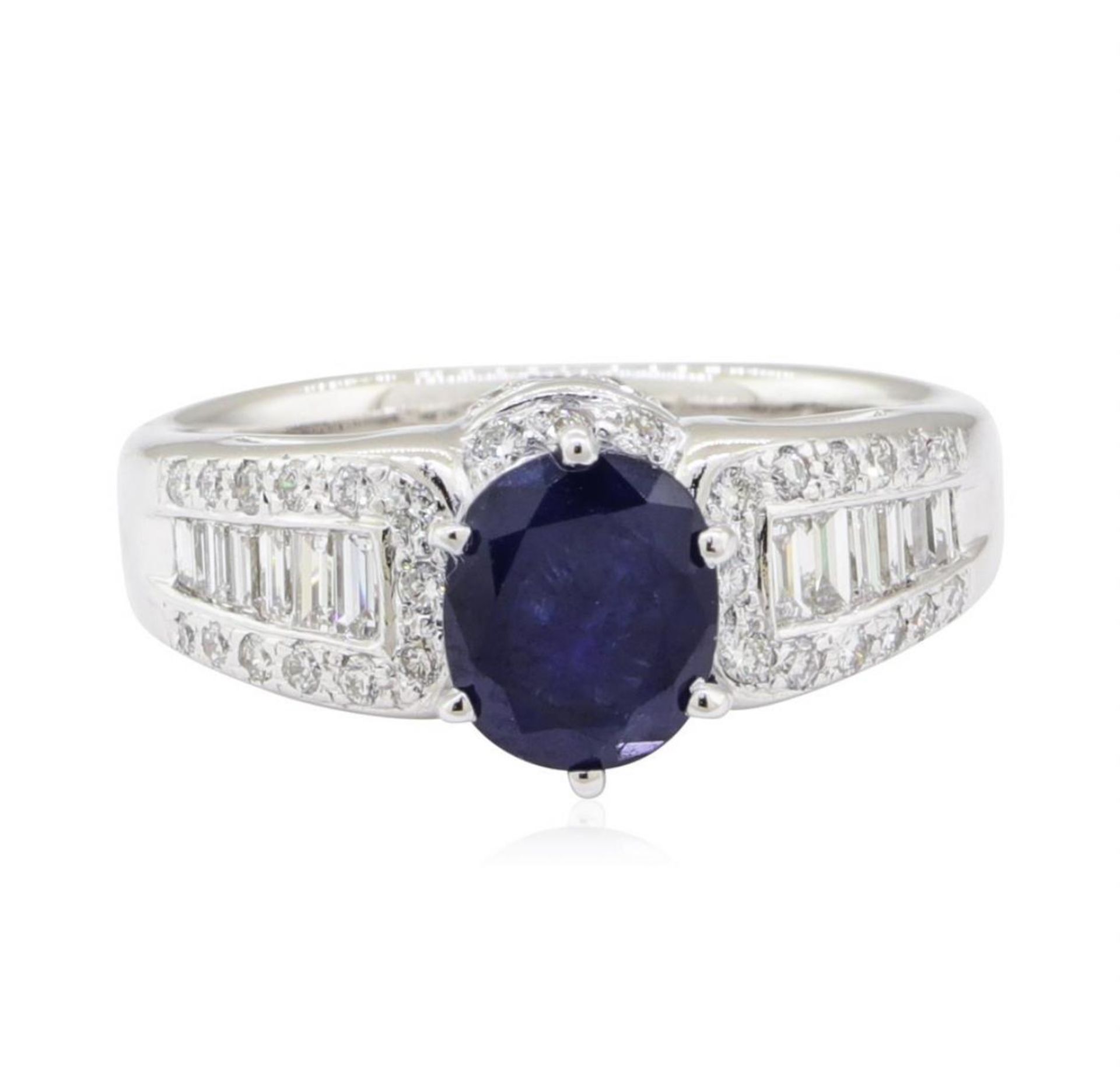 2.01 ctw Sapphire and Diamond Ring - 14KT White Gold - Image 2 of 5