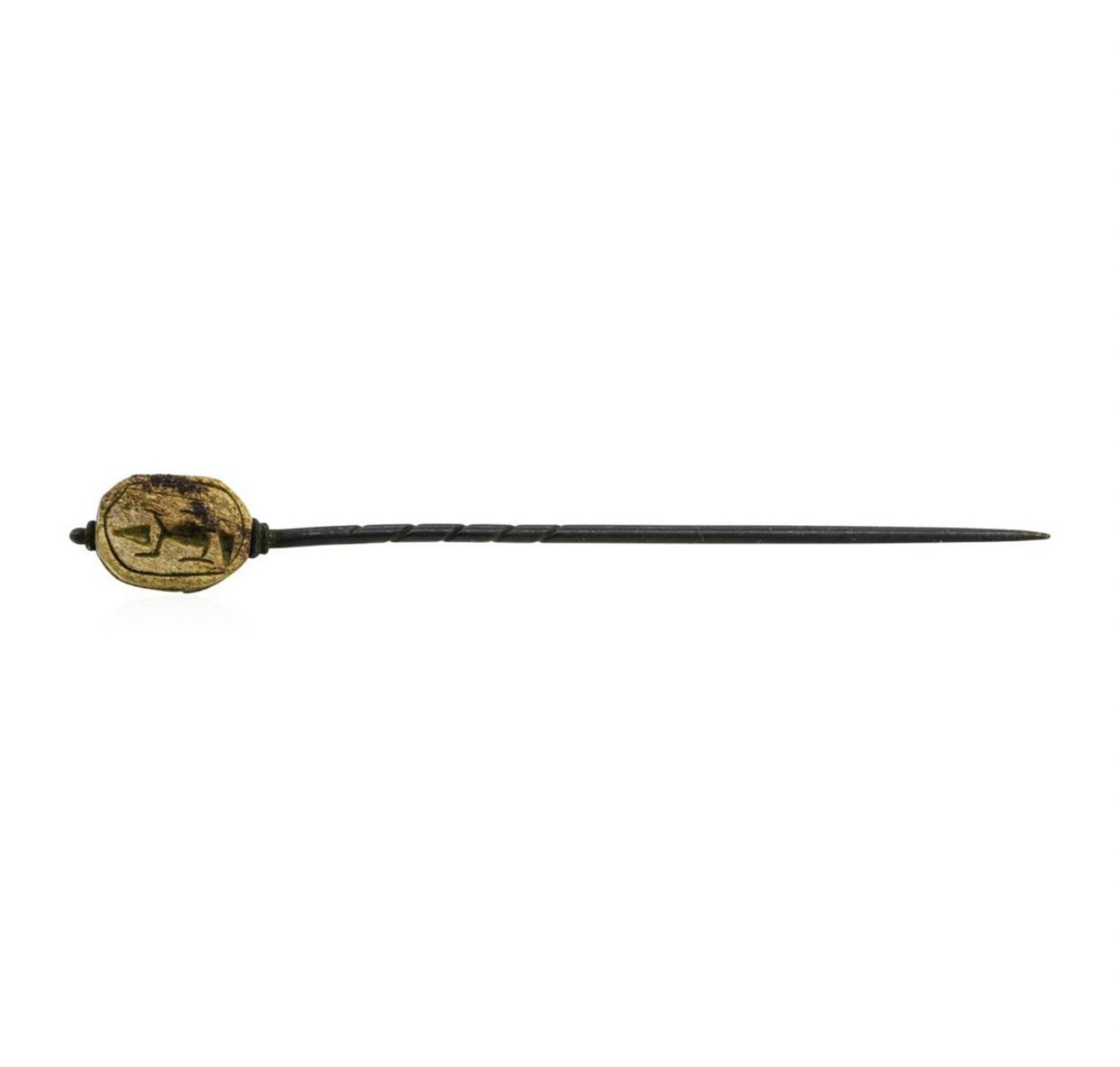Scarab Motif Stick Pin - Silver - Image 2 of 2