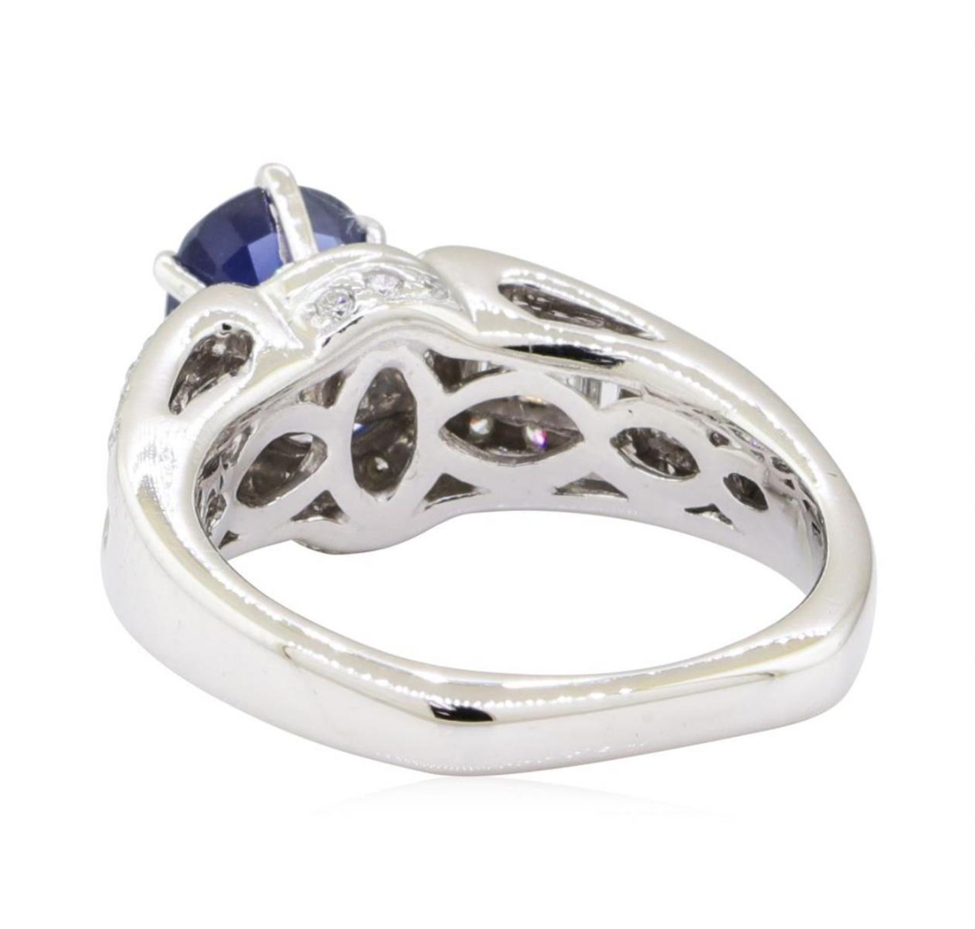 2.01 ctw Sapphire and Diamond Ring - 14KT White Gold - Image 3 of 5