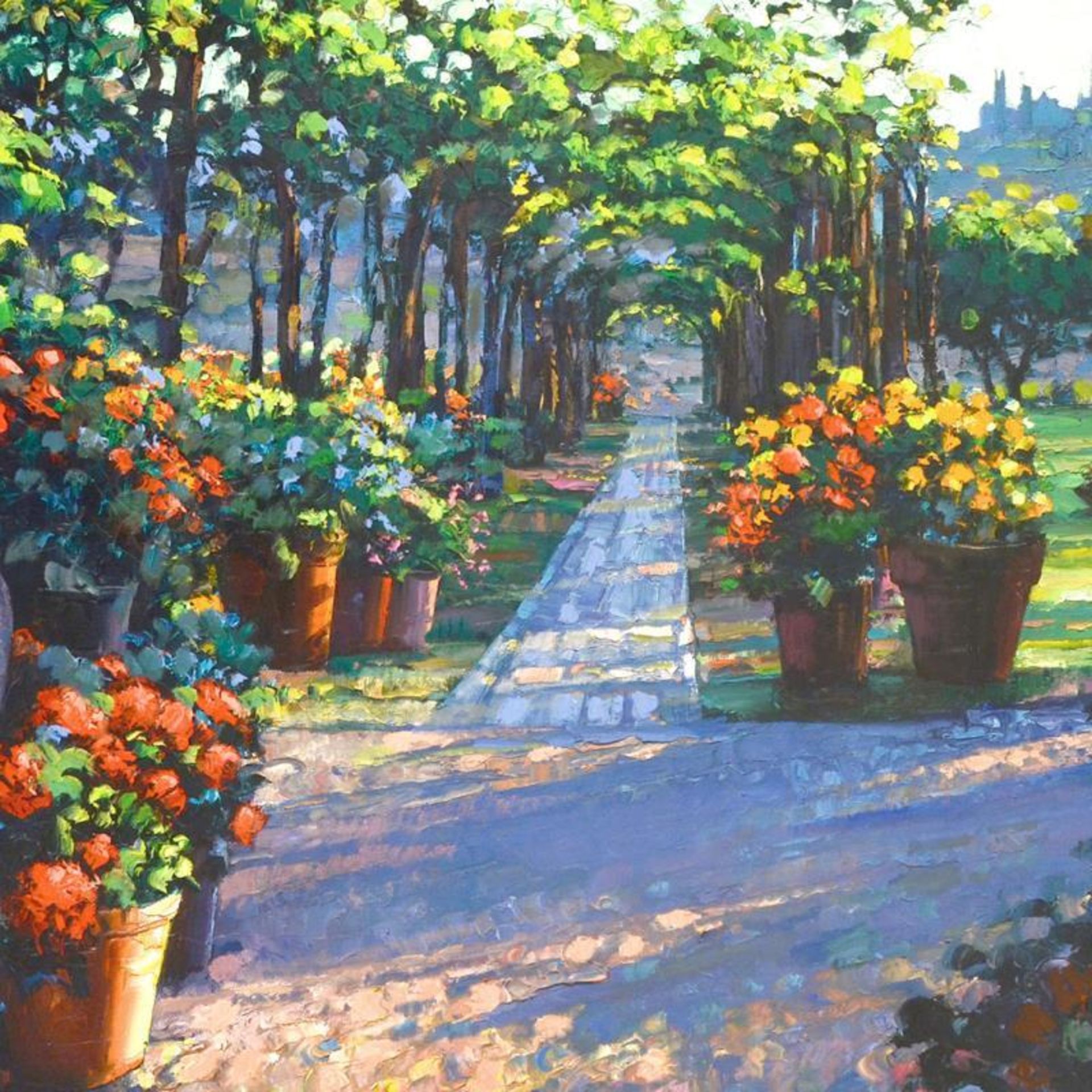 Howard Behrens (1933-2014), "Siena Arbor" Limited Edition on Canvas, Numbered an - Image 2 of 2