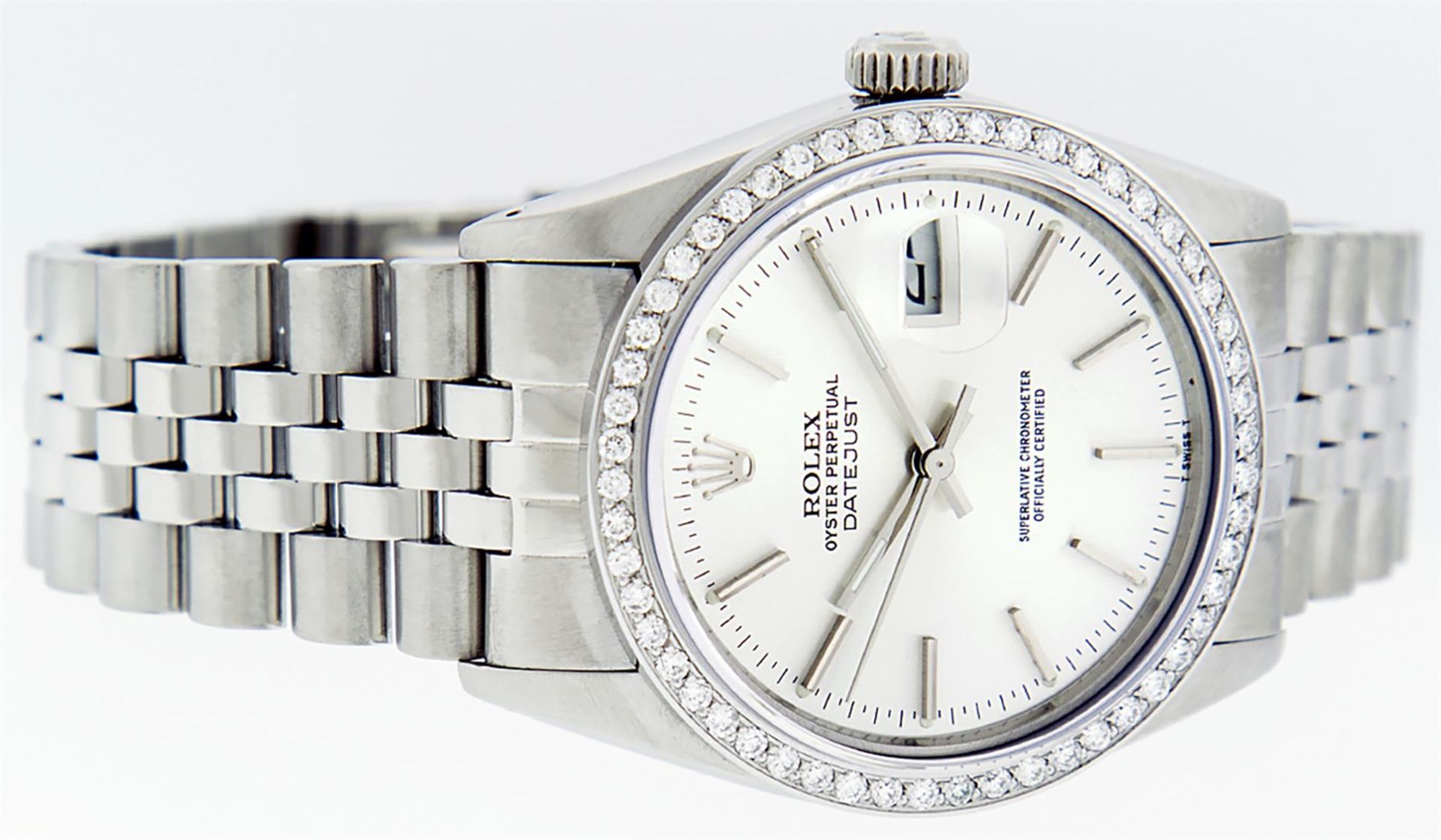 Rolex Mens Stainless Steel Silver Index 36MM Datejust Oyster Perpetual Wristwatc - Image 3 of 9