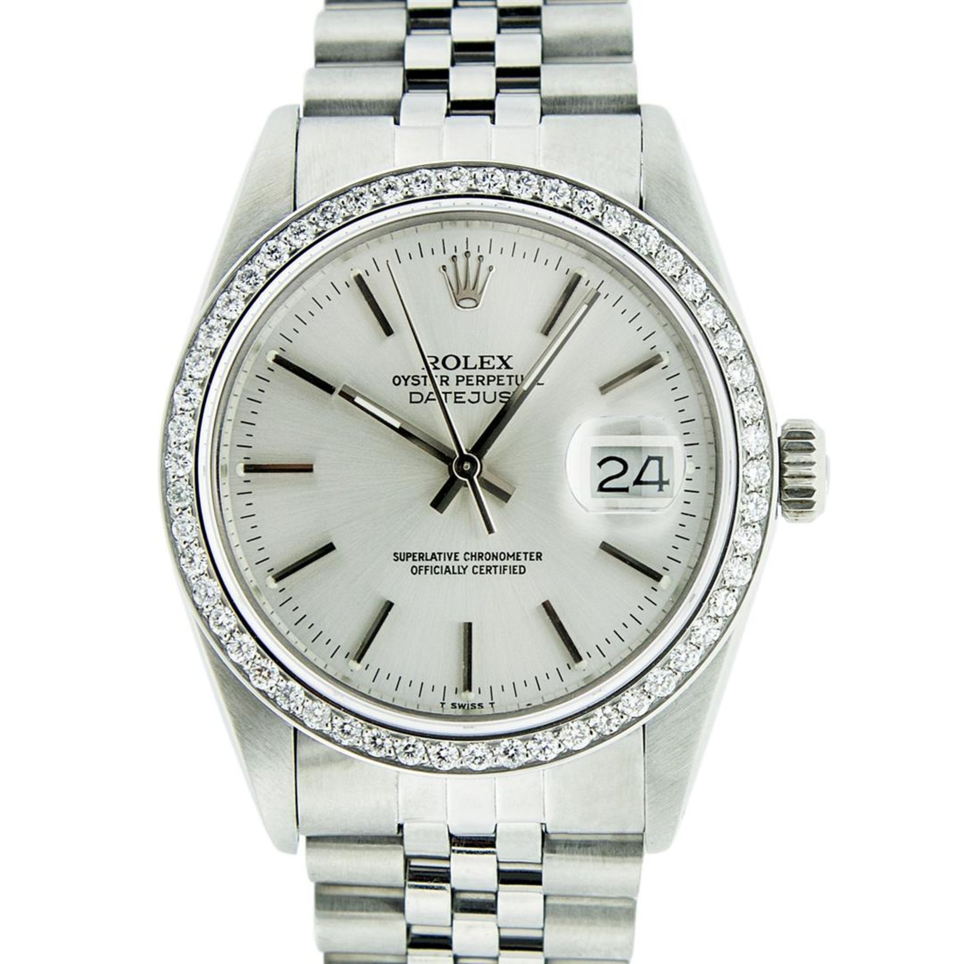 Rolex Mens Stainless Steel Silver Index 36MM Datejust Oyster Perpetual Wristwatc - Image 2 of 9