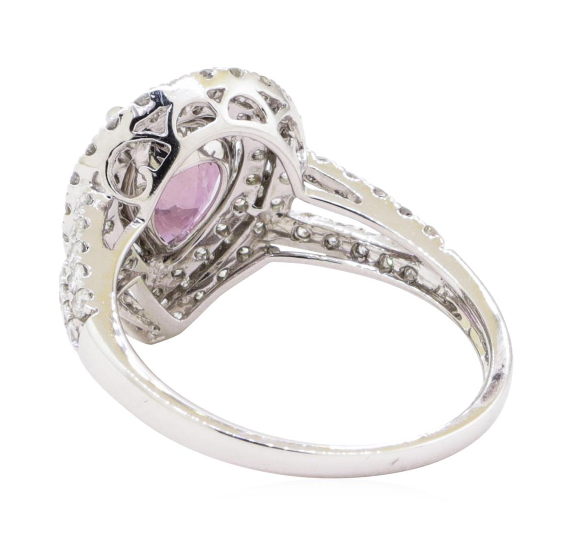 2.05 ctw Pink Sapphire and Diamond Ring - Platinum - Image 3 of 4