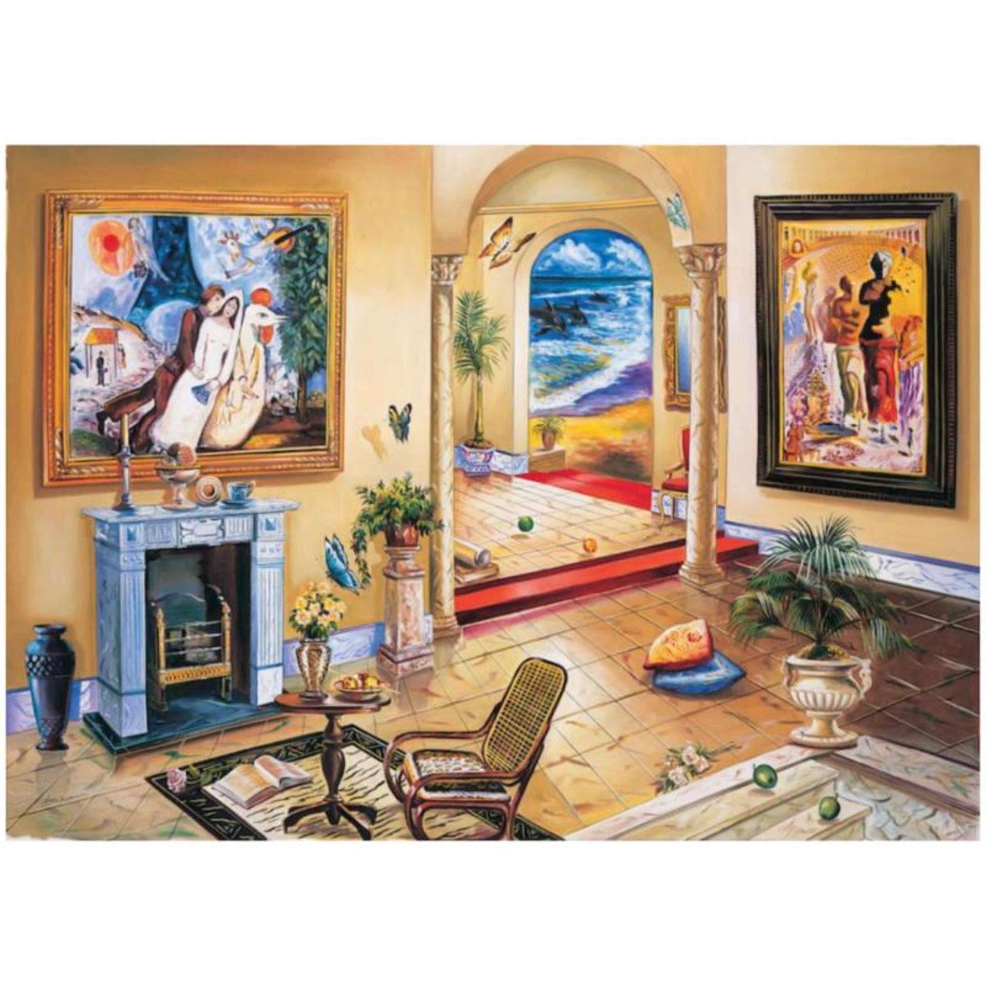 Alexander Astahov, "Interior with Chagall" Hand Signed Limited Edition Giclee on