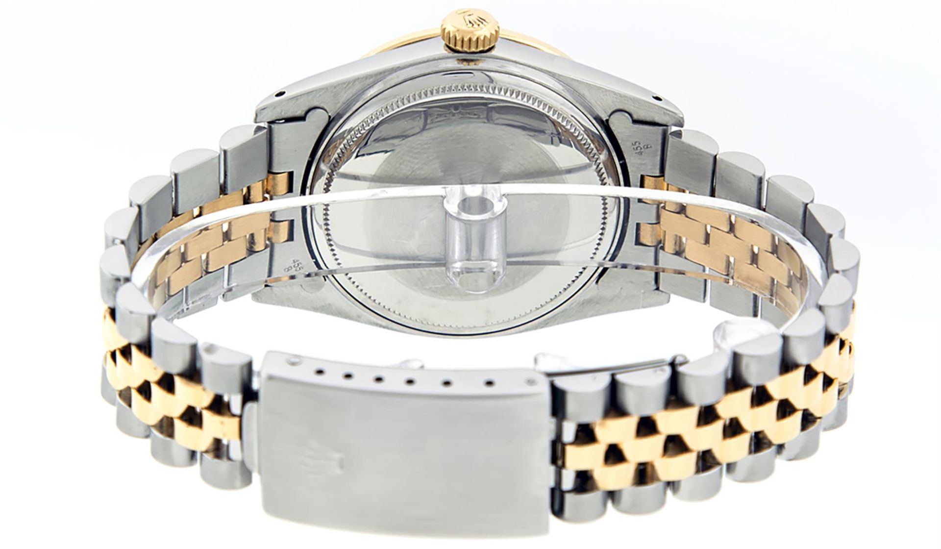 Rolex Mens 2 Tone Silver Diamond & Ruby Datejust Wristwatch - Image 6 of 9