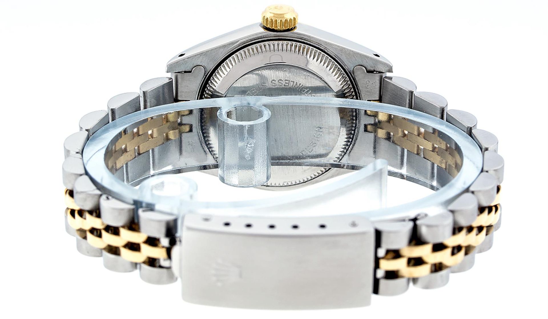 Rolex Ladies 2 Tone Champagne Diamond 26MM Datejust Wristwatch - Image 9 of 9