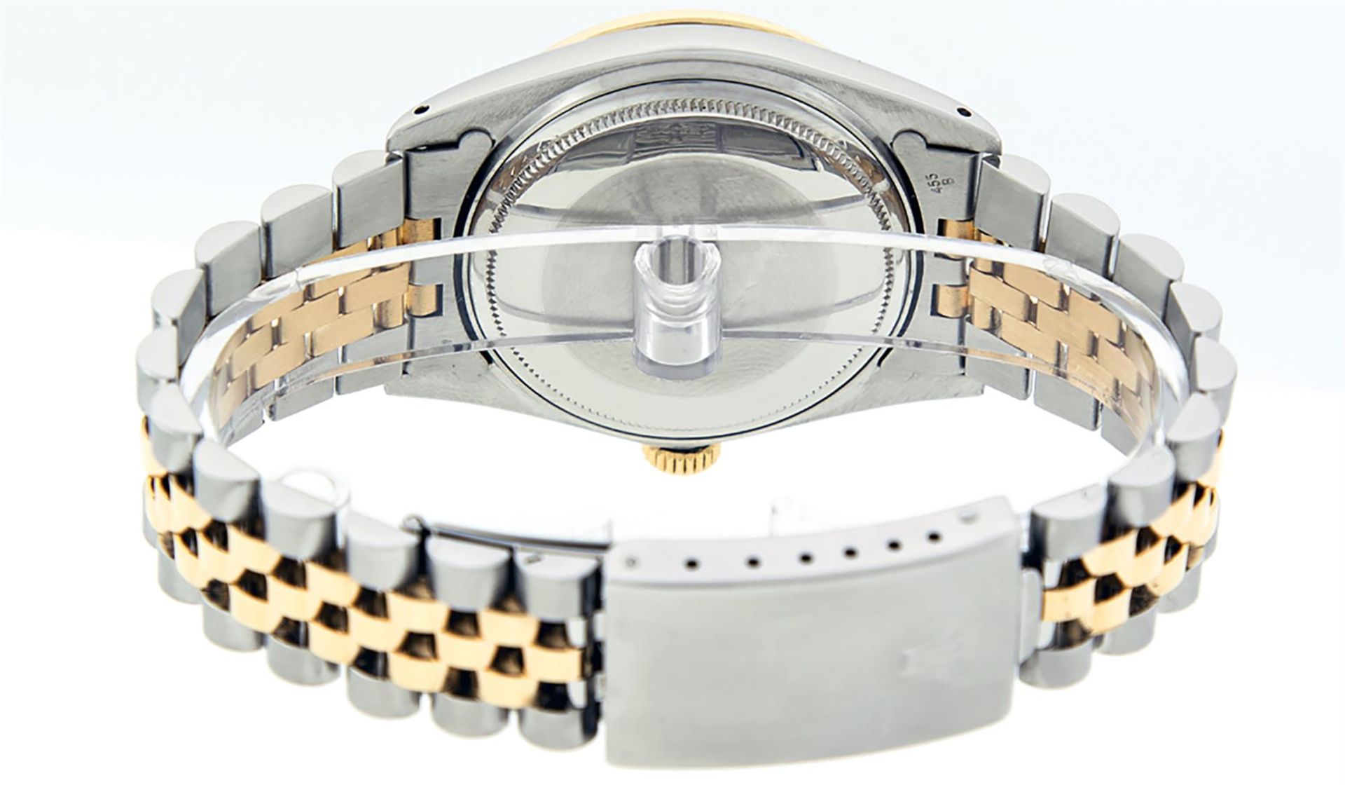 Rolex Mens 2 Tone Silver Diamond & Ruby Datejust Wristwatch - Image 8 of 9