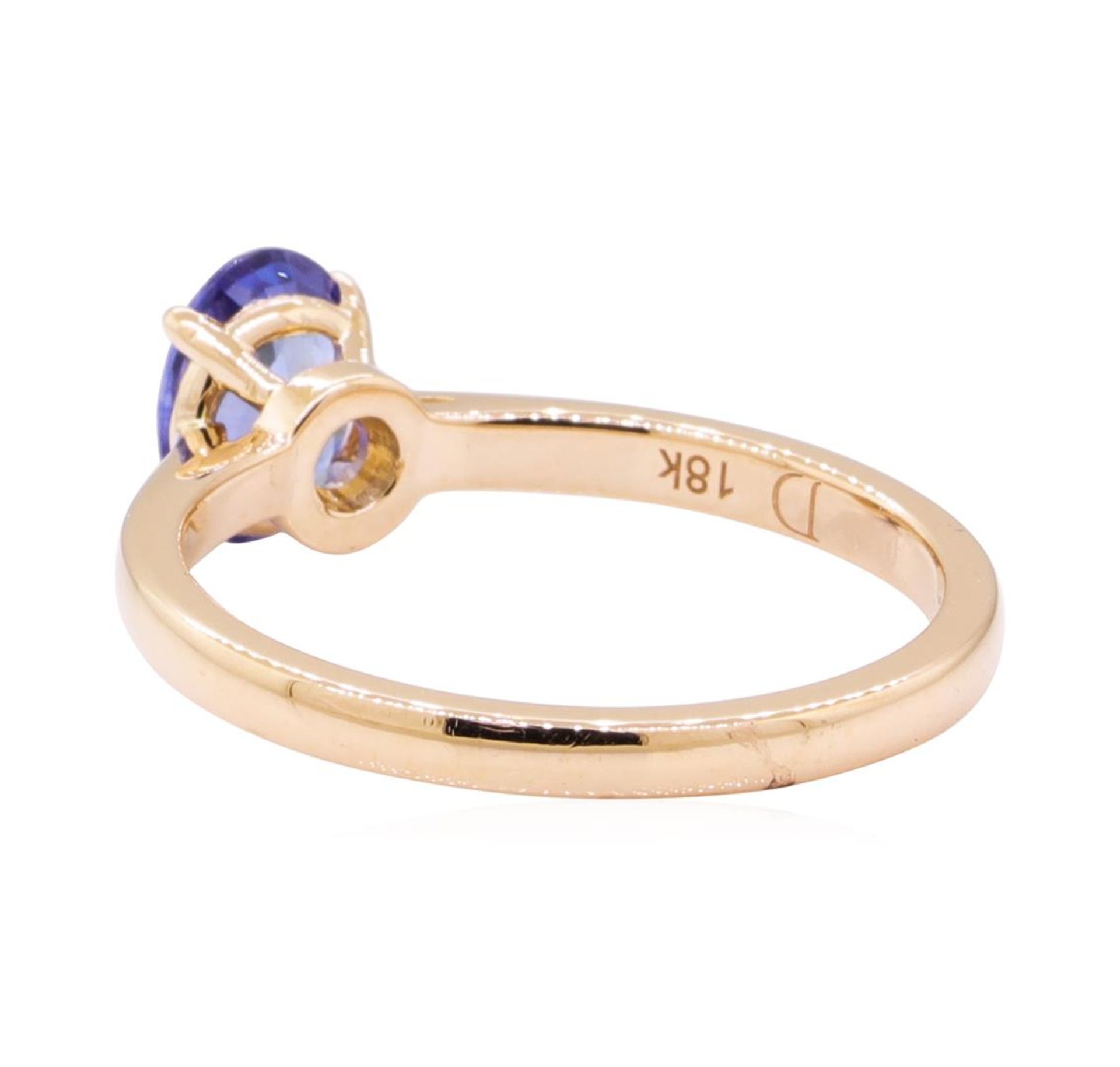 0.98 ctw Blue Sapphire Ring - 18KT Rose Gold - Image 3 of 4