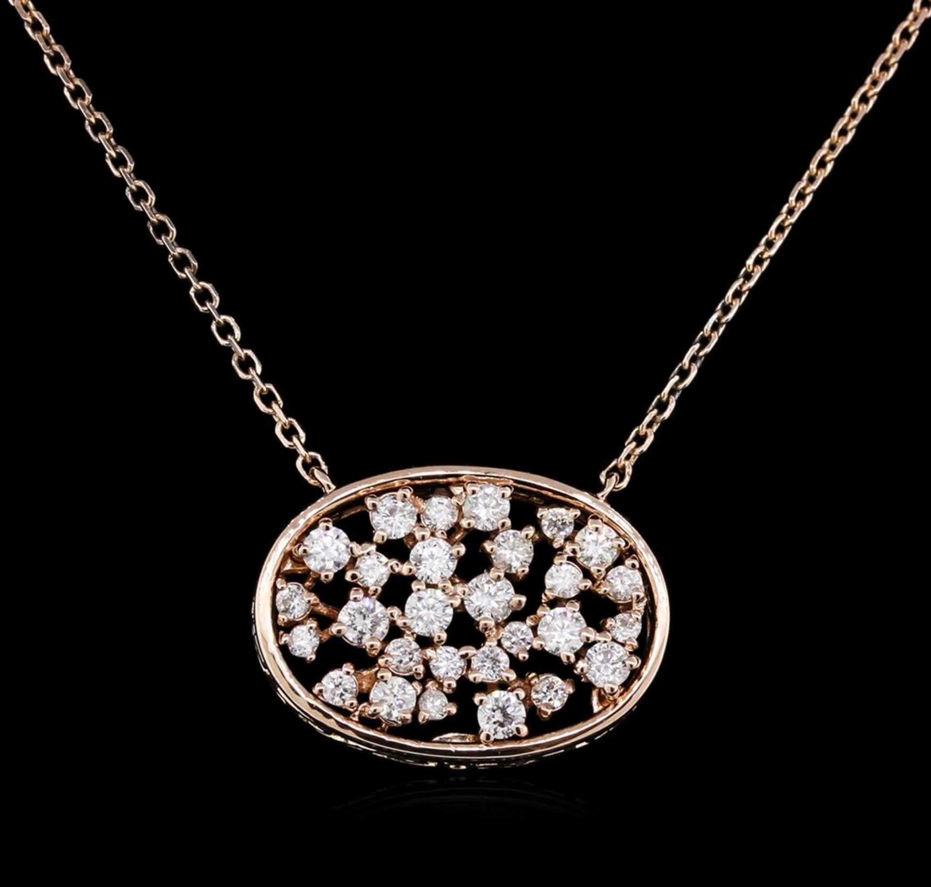 0.61 ctw Diamond Necklace - 14KT Rose Gold - Image 2 of 2